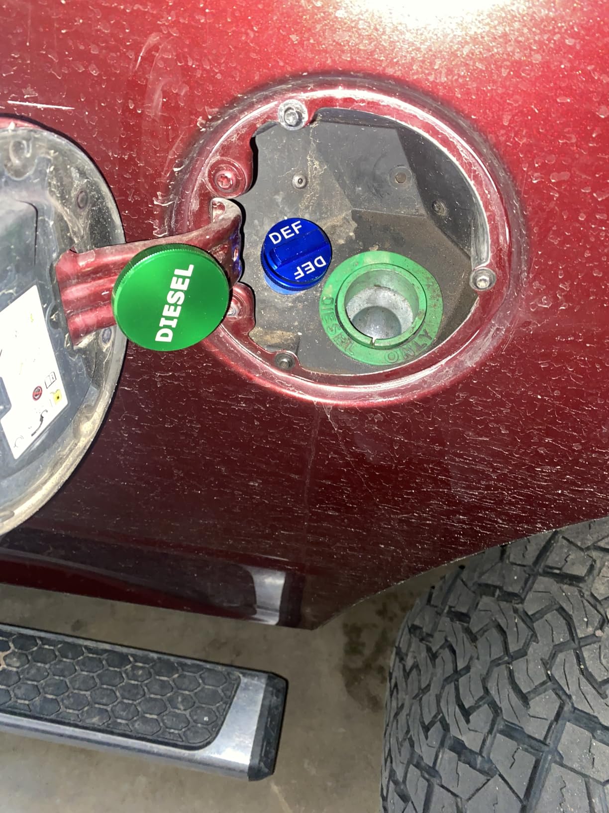 Diesel Fuel Cap for Dodge Ram, Aluminum Factory Combo Pack - Magnetic Diesel Fuel Cap & DEF Cap for RAM 1500 2500 3500 Trucks (2013-2019) customer photo 2