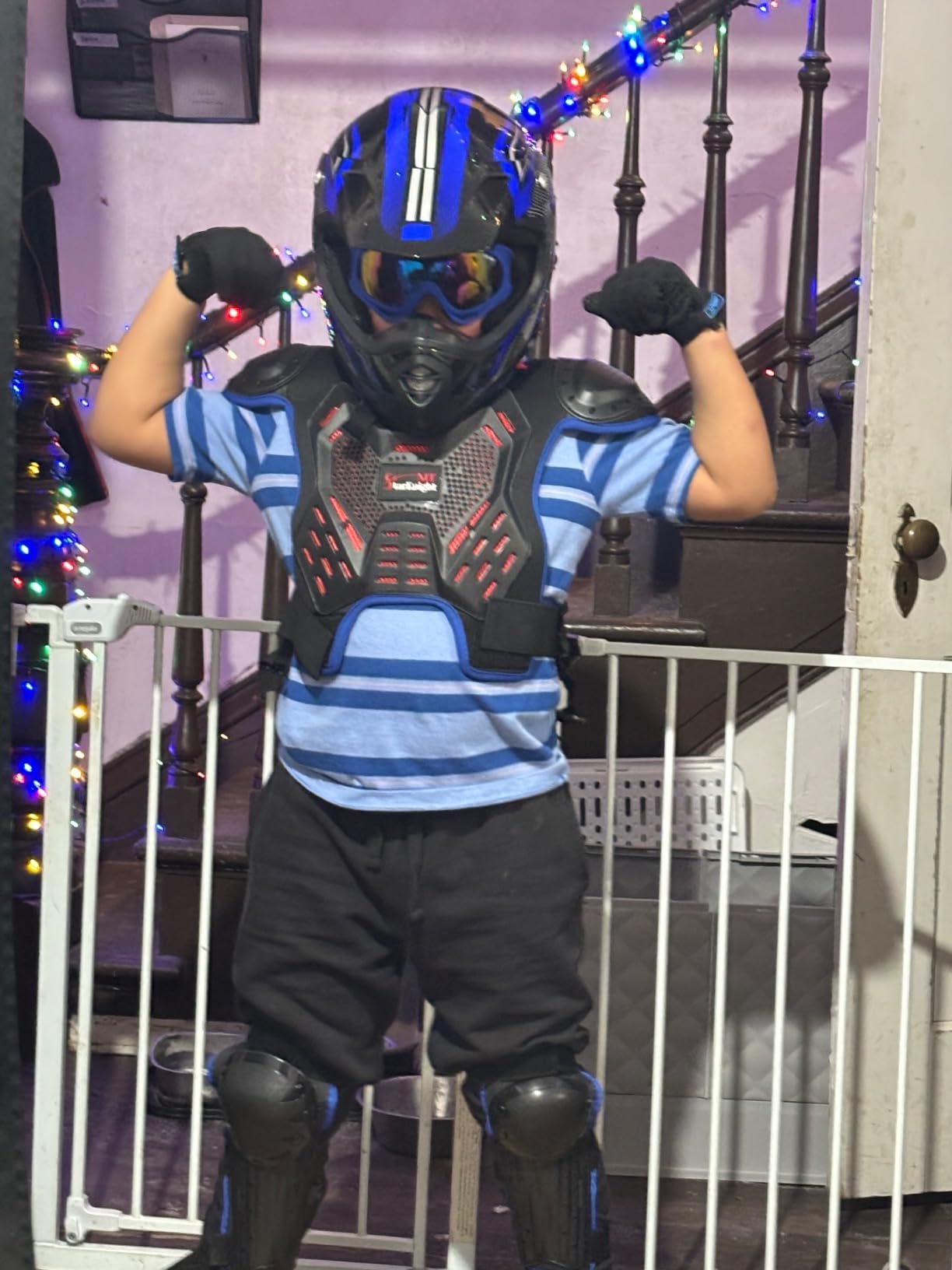 ILM Youth Kids DOT Full‑Face Dirt Bike Helmet ATV Motocross Set B07 customer photo 2