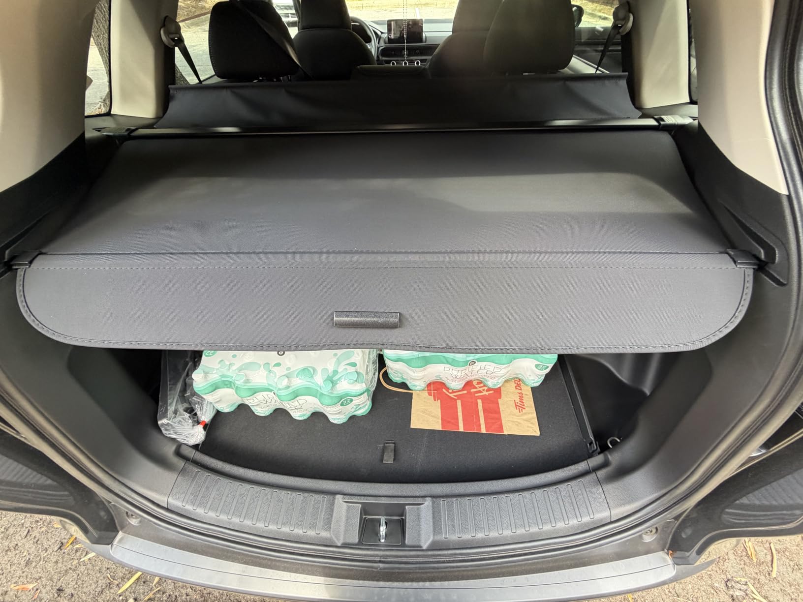 Powerty Retractable Cargo Cover for 2018-2023 Subaru Crosstrek/Impreza - Canvas Texture Trunk Cover Privacy Screen Rear Security Shade for Crosstrek Accessories (Not for Plug-in and Hybrid Models) customer photo 2