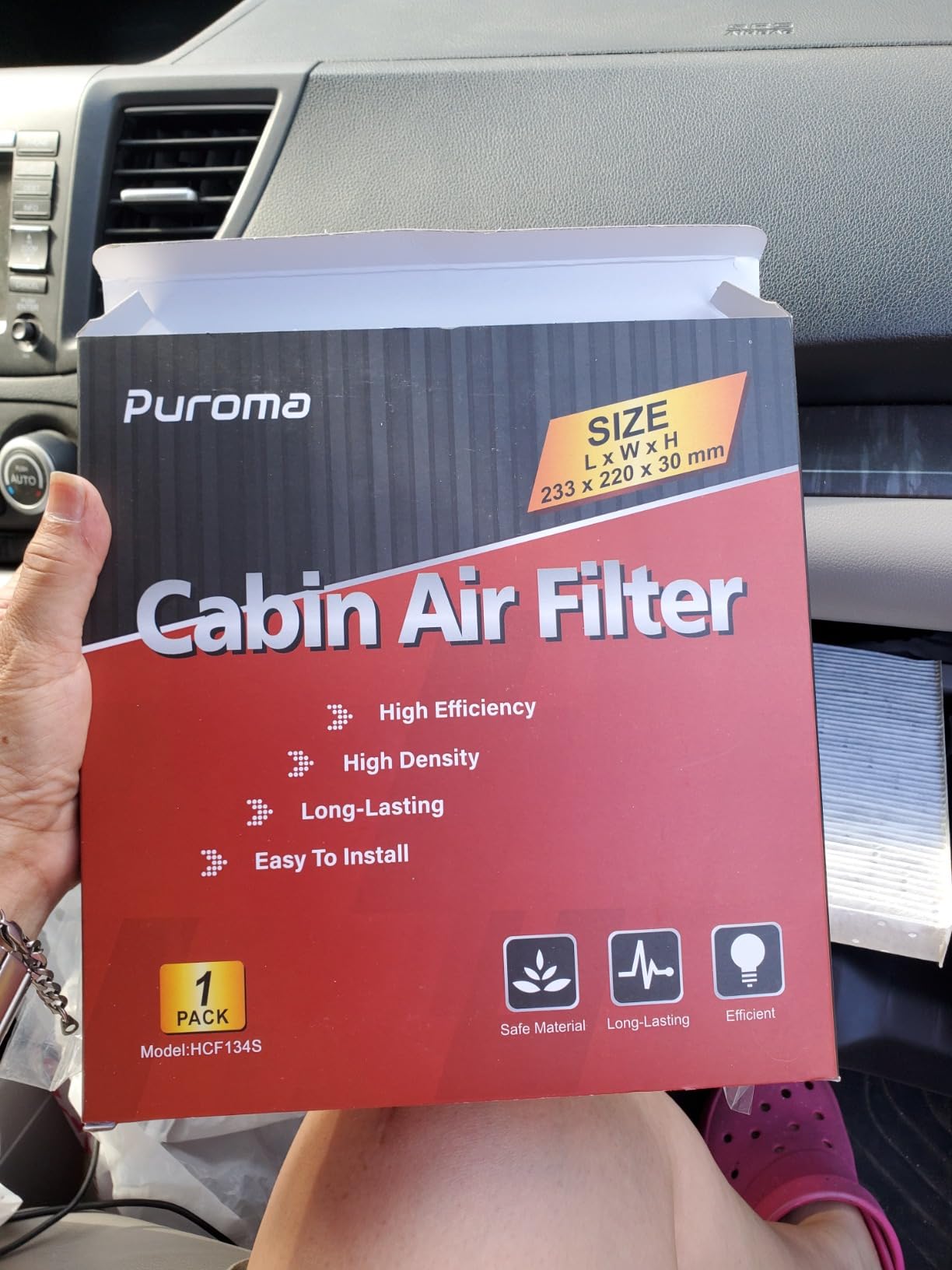 Puroma 1 Cabin Air Filter Activated Carbon for CP134 CF10134 Honda Acura customer photo 2