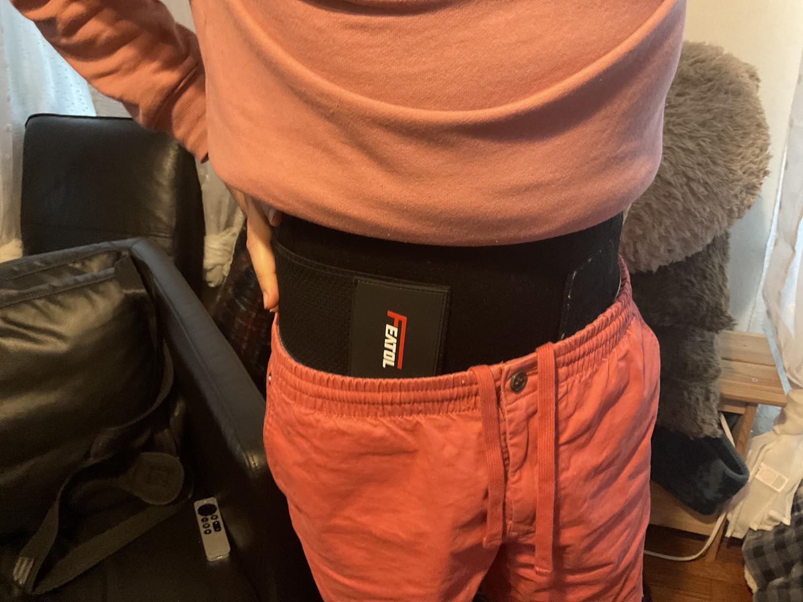FEATOL Back Brace for Men & Women Lower Back, Sciatica Pain Relief customer photo 1