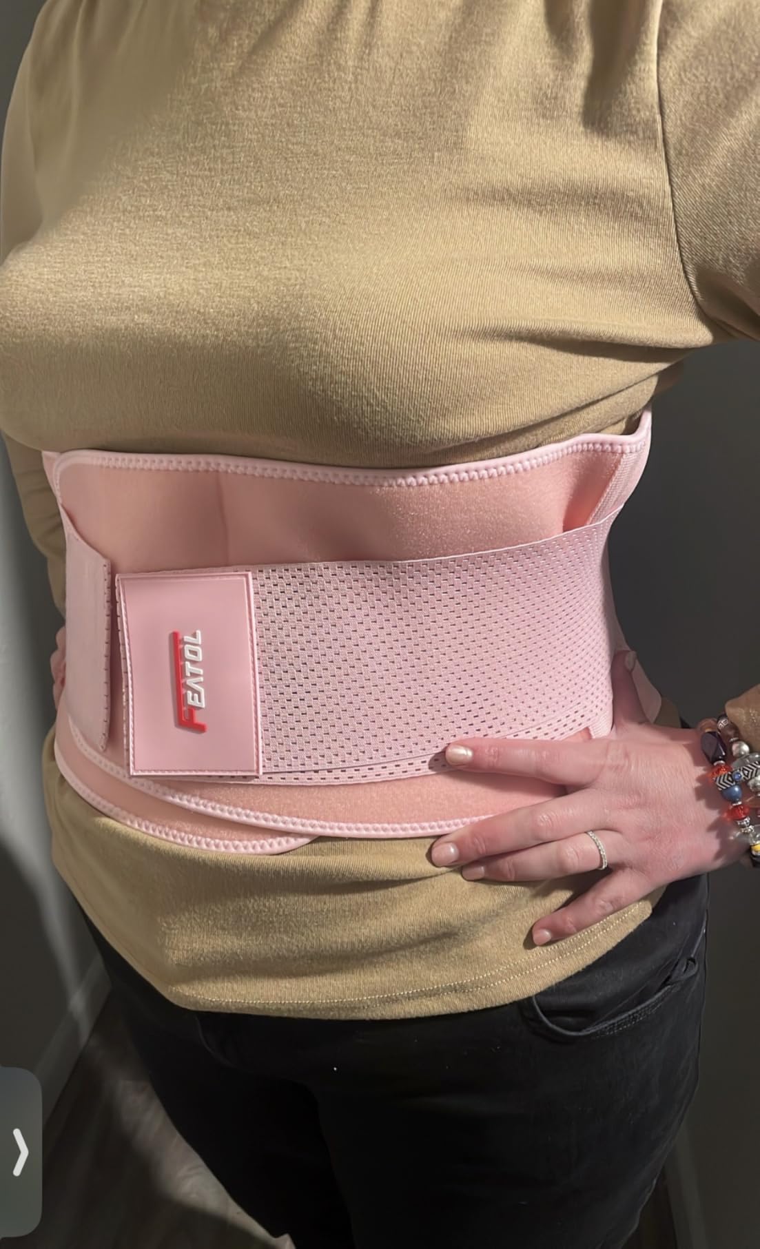FEATOL Back Brace for Men & Women Lower Back, Sciatica Pain Relief customer photo 2