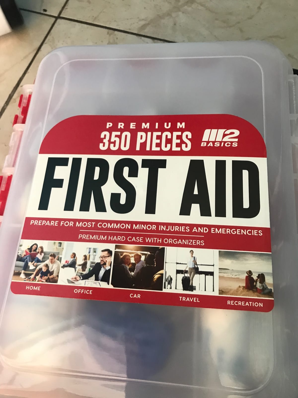 M2 BASICS 350 Piece Professional Wall-Mount First Aid Kit, Business, Home customer photo 2