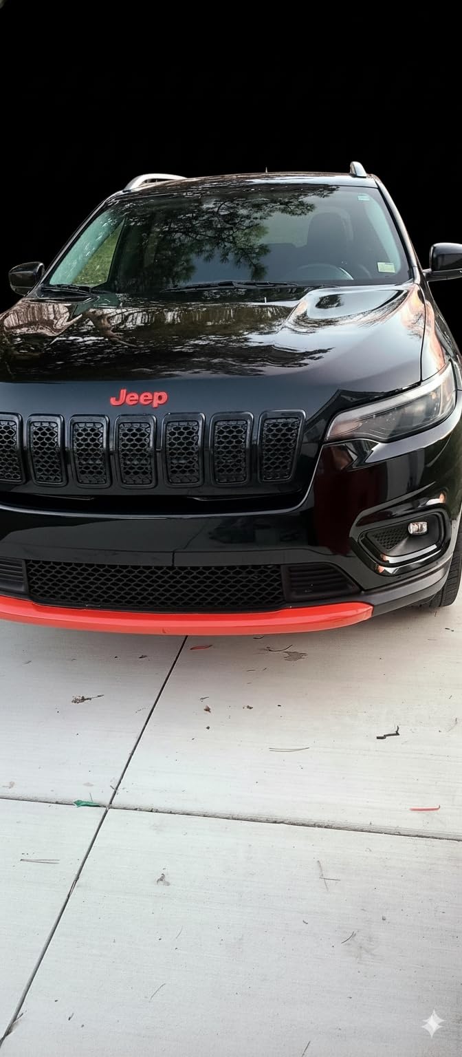 JeCar Grille Inserts ABS Grill Cover Trim Kit Compatible with Jeep Cherokee 2019-2021 KL, Red customer photo 2
