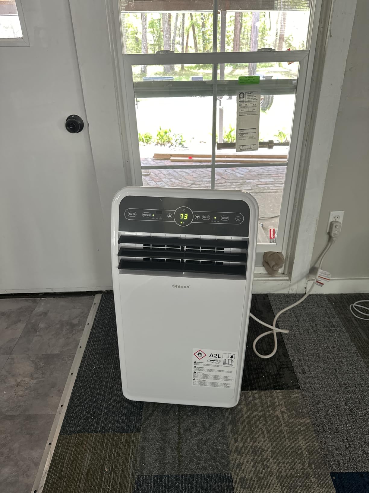 Shinco 12,000 BTU(7,500 BTU SACC) Portable Air Conditioner, Portable AC Unit with Built-in Cool, Dehumidifier&Fan Modes for Room up to 450 sq.ft, with Remote Control, 24 Hour Timer, Installation Kit customer photo 1