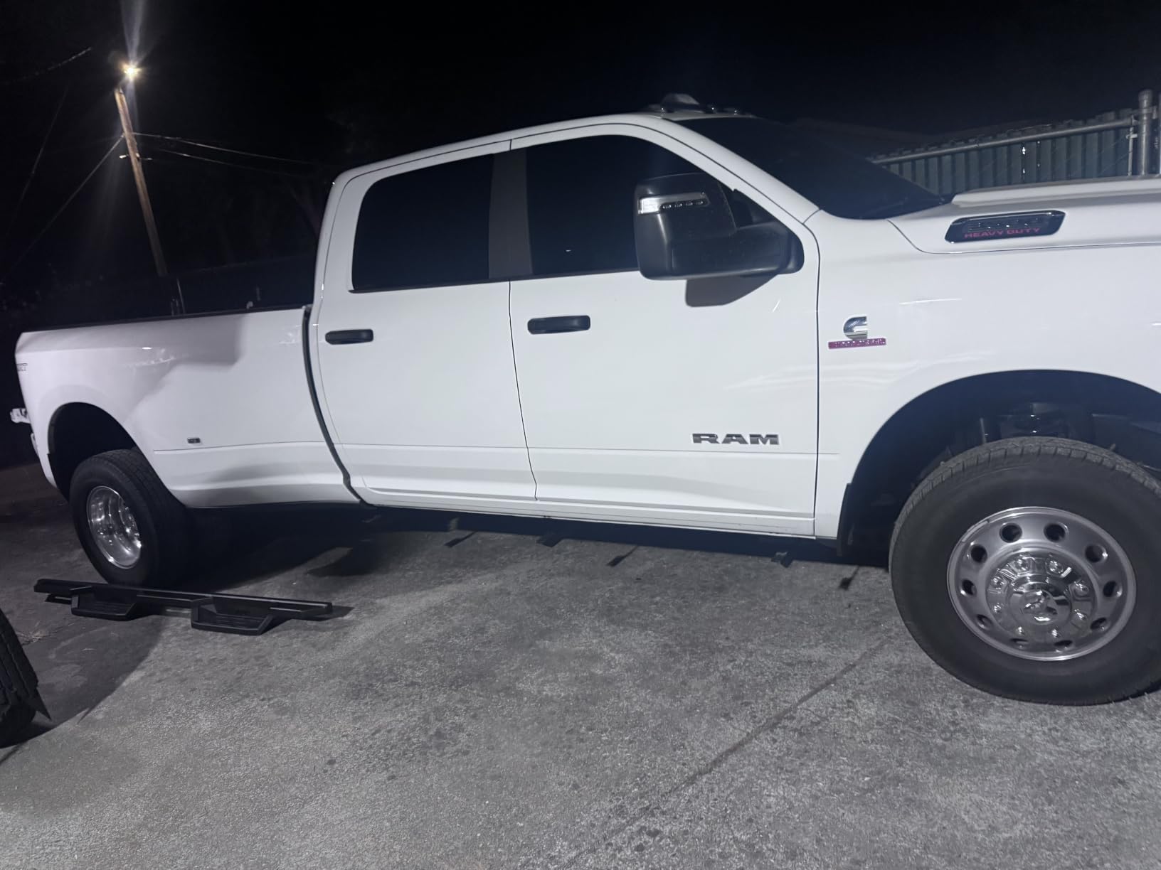 APS Stainless Steel 6.5in Nerf Bars Pocket Steps Square Tube Rocker Guards Compatible with Dodge Ram 1500 2500 3500 Crew Cab 09-18 customer photo 2