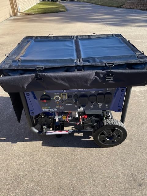 IGAN Generator Covers While Running for most 3500w-12000w Generators - Ultra Heavy Duty Generator Covers for Outside - Portable Waterproof Generator Cover, Generator Enclosure Outdoor, Black customer photo 1