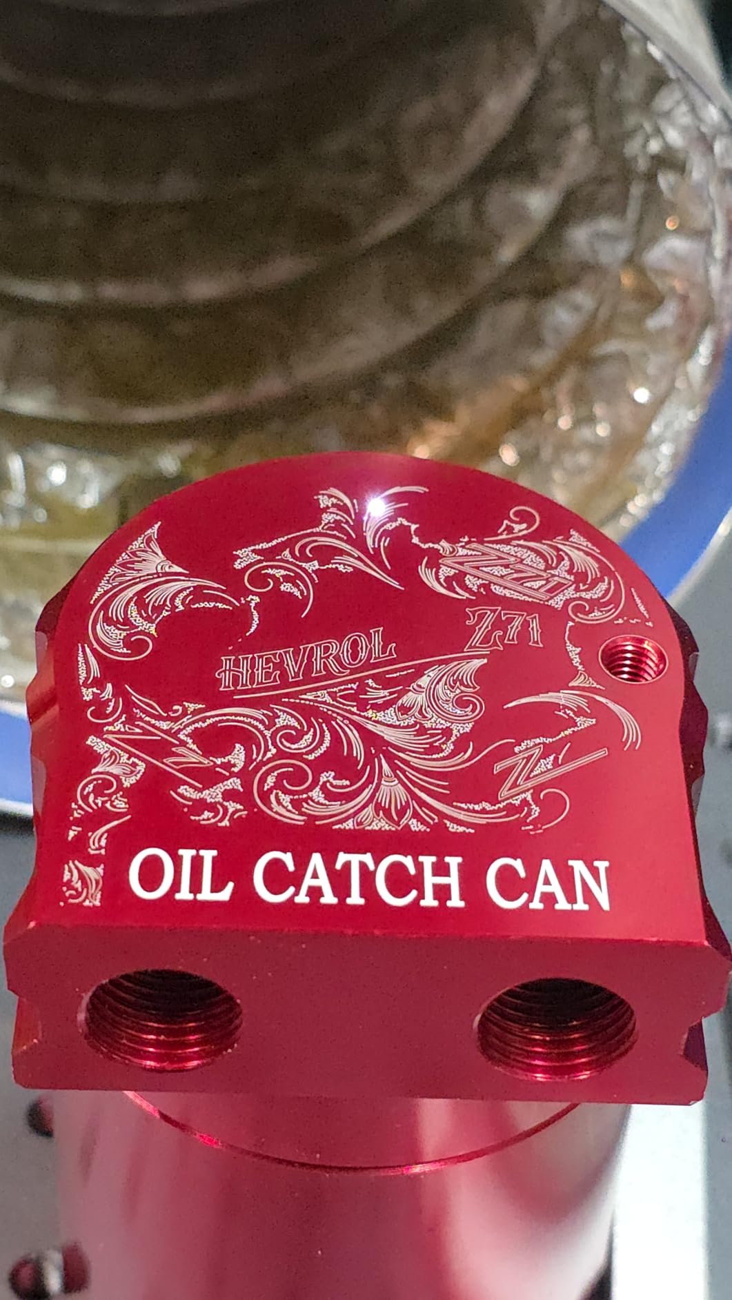 EVIL ENERGY Oil Catch Can, Universal Baffled Catch Can Kit with NBR Fuel Hose, 300ml Aluminum Air Oil Separator Tank for PCV System customer photo 1