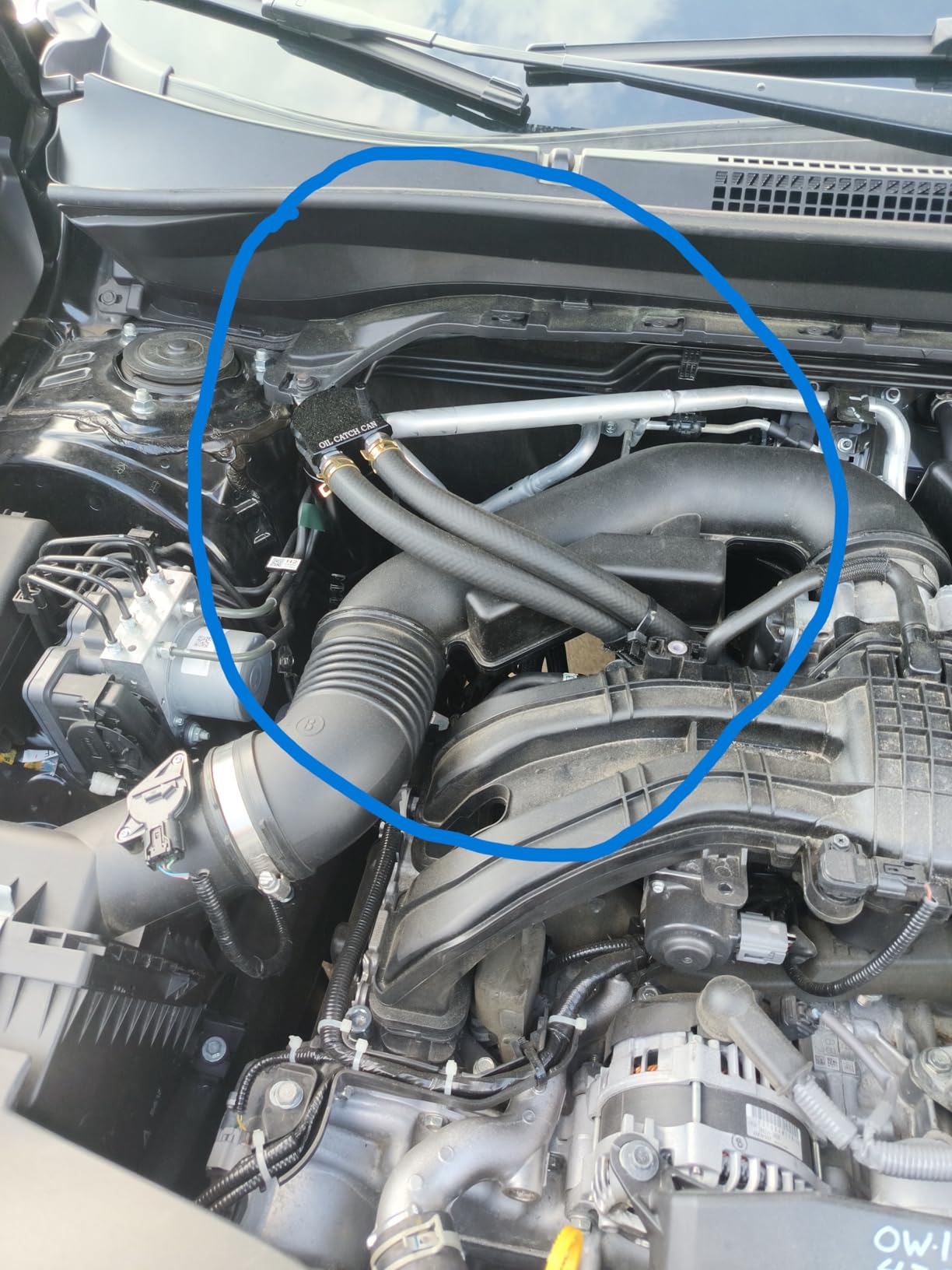 EVIL ENERGY Oil Catch Can, Universal Baffled Catch Can Kit with NBR Fuel Hose, 300ml Aluminum Air Oil Separator Tank for PCV System customer photo 2
