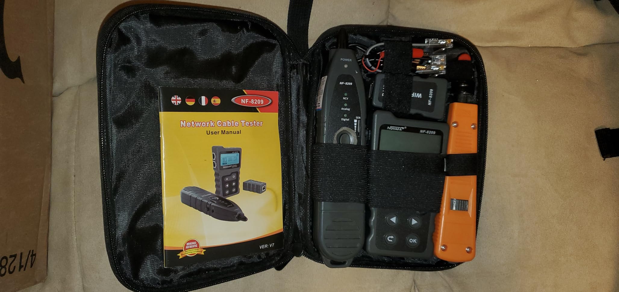NOYAFA NF-8209 Network Cable Tester, Ethernet Cable Wire Tester with POE & NCV for CAT5/CAT6 Wire Tracer, Length Test, RJ45 Network Tester Kit for Cable Tracer Telephone Line Finder Home Repair customer photo 2