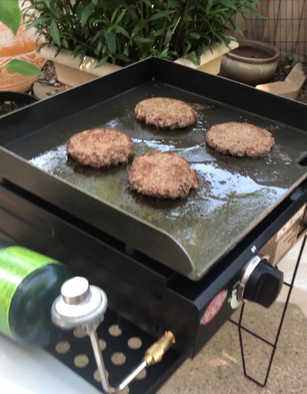 Char-Griller® Flat Iron 1-Burner Portable Propane Gas Flat-Top Griddle with Steel Griddle Top, Includes Electronic Ignition, 265 Cooking Square Inches in Black, Model E8217 customer photo 2