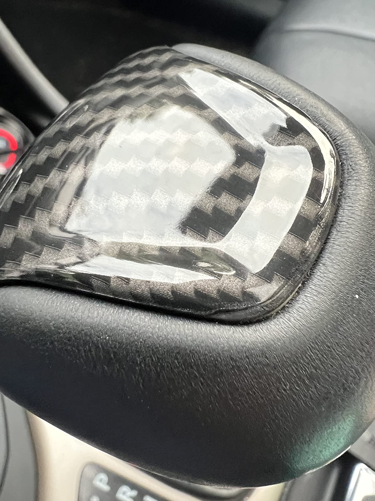 JeCar Gear Shift Knob Cover Trim for Jeep Cherokee 2014-2018 Carbon Fiber Interior Accessories customer photo 2