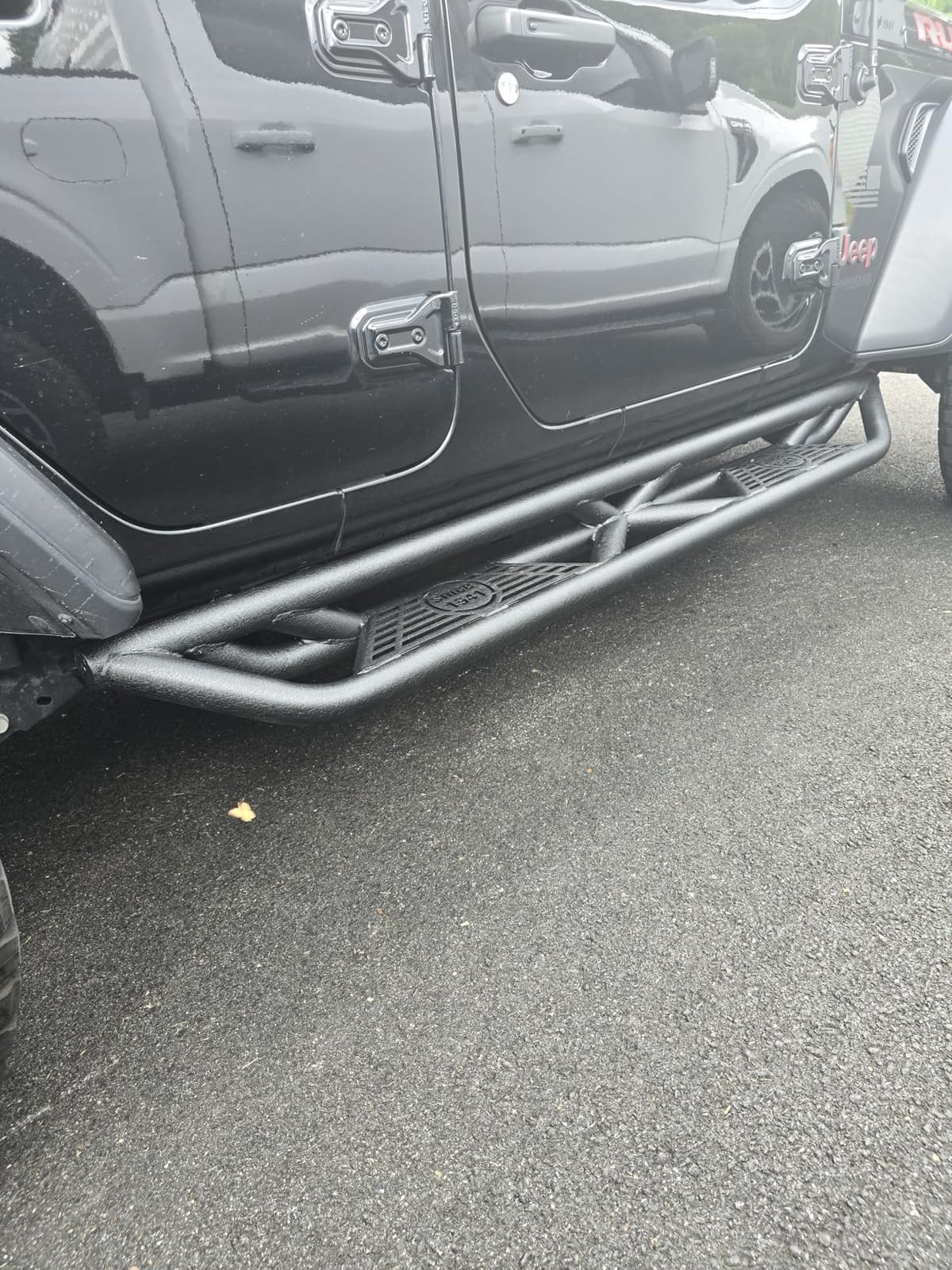 Hooke Road Wrangler JL Side Steps Running Boards Slider Rails for 2018-2025 Jeep Wrangler JL Unlimited 4 Doors customer photo 2
