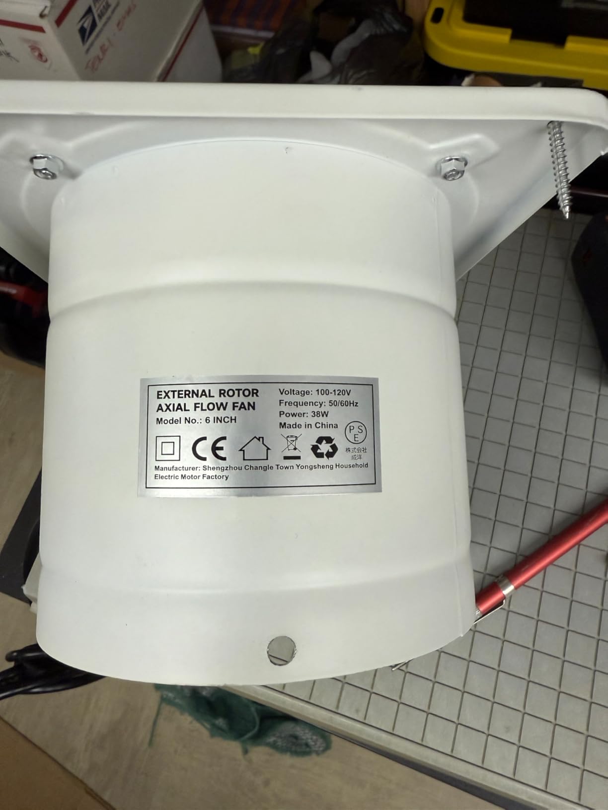 HG Power 6 Inch Exhaust Fan, 308CFM Wall Exhaust Fan for Kitchen, Metal Extractor Fan for Attic, Garage, Window Ventilation, HVAC System customer photo 2