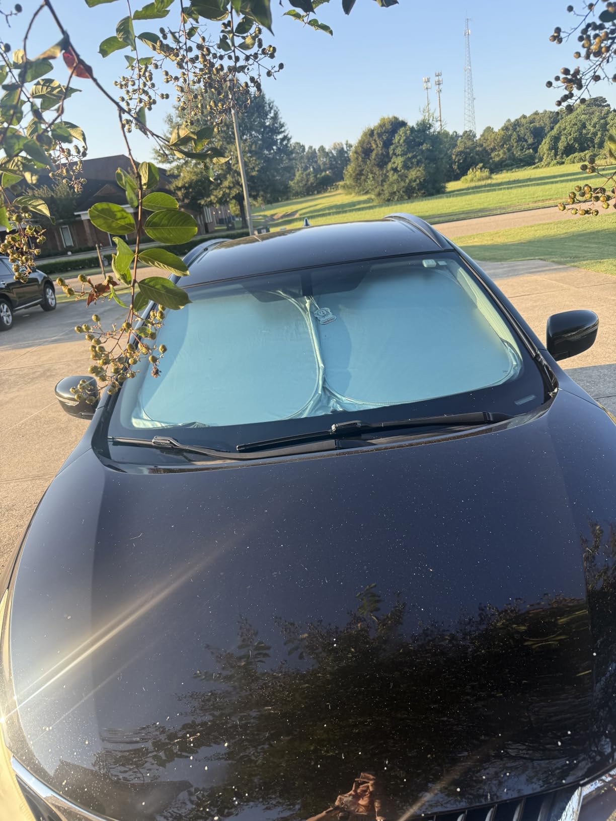 KUST Windshield Sun Shade for 2015-2024 Ford Edge SUV Accessories Custom Fit Sunshade Sun Visor Protector Foldable Blocks UV Rays Keep Car Cooler customer photo 2