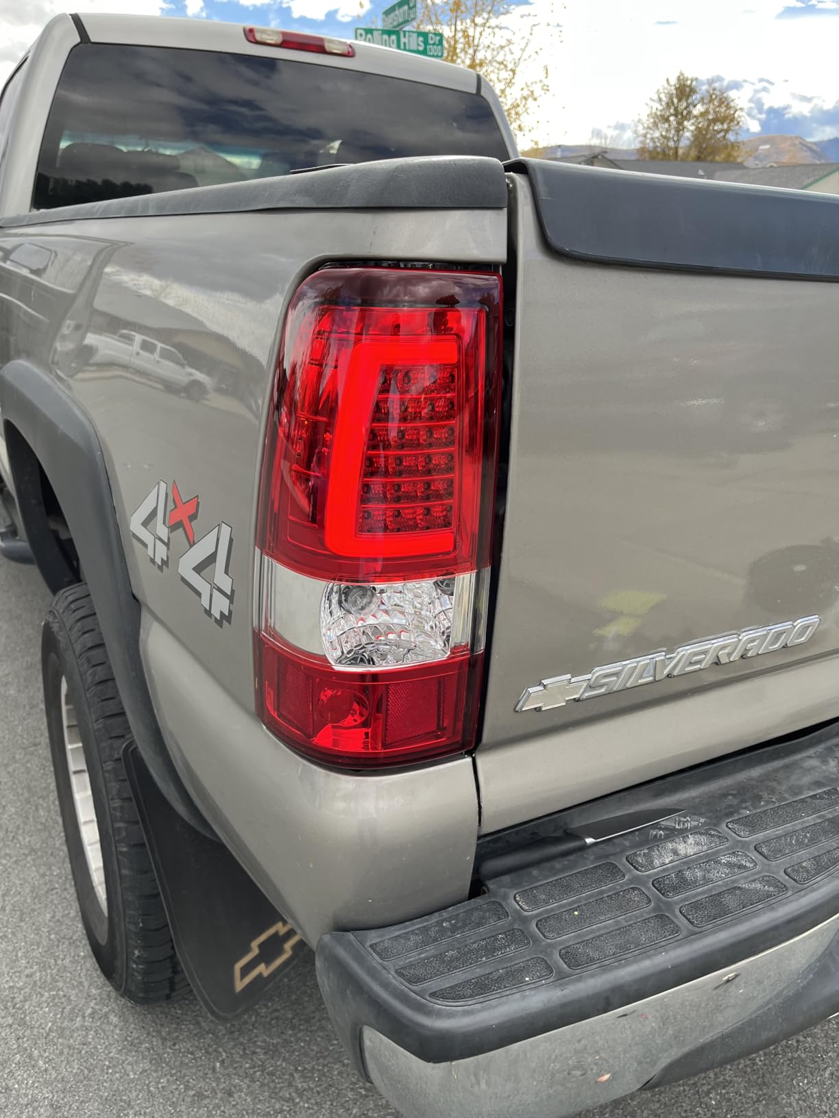 AmeriLite for 1999-2006 GMC Sierra / 99-02 Chevy Silverado Pick Up Truck Dark Black C-Type LED Tube Tail Lights Brake Lamp Set - Passenger and Driver Side customer photo 2