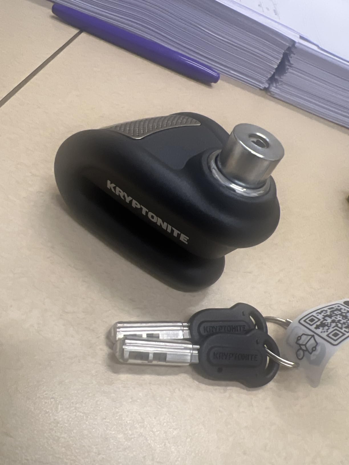 Kryptonite Motorcycle Alarm Disc Lock, 120dB Anti-Theft Brake Pin Lock customer photo 2