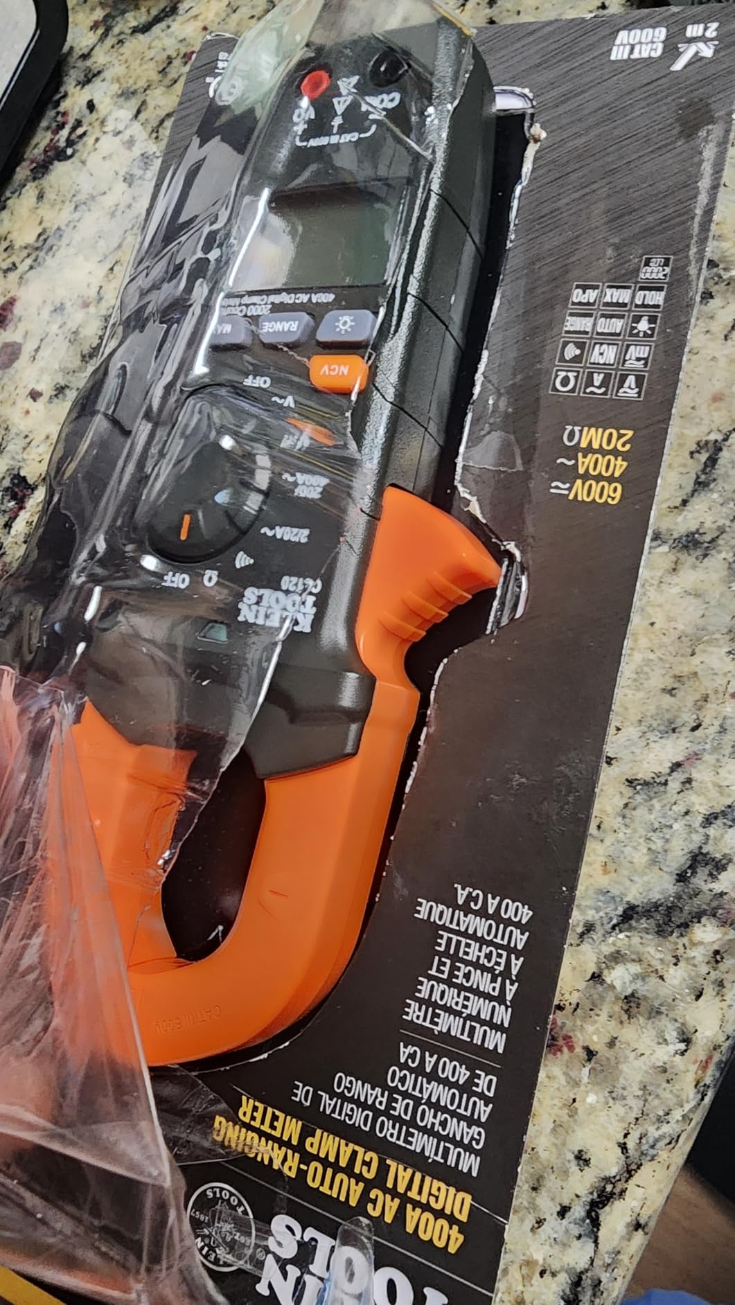 Klein Tools CL120 Digital Clamp Meter, Auto-Ranging 400 Amp AC customer photo 1