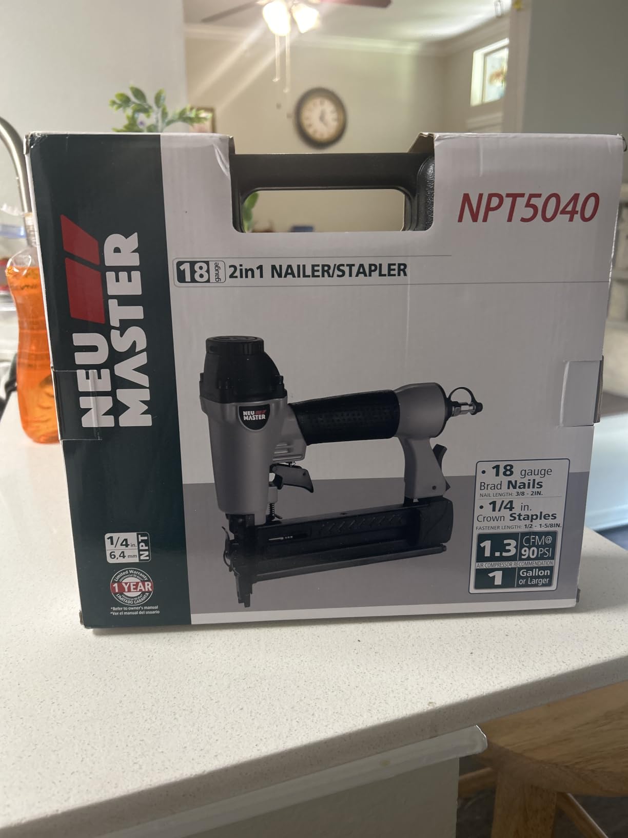 NEU Master Nail Gun, 2 in 1 Pneumatic Brad Nailer/Staple Gun customer photo 1