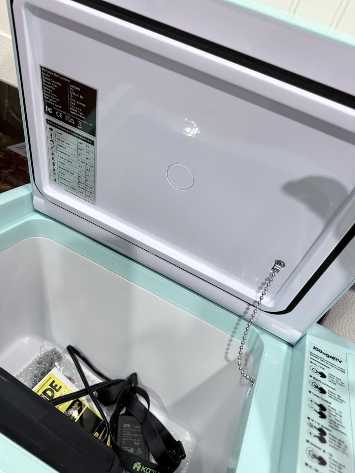 BougeRV 12v refrigerator 23 Quart, -8℉~50℉ Portable Freezer for Car, Grey customer photo 2