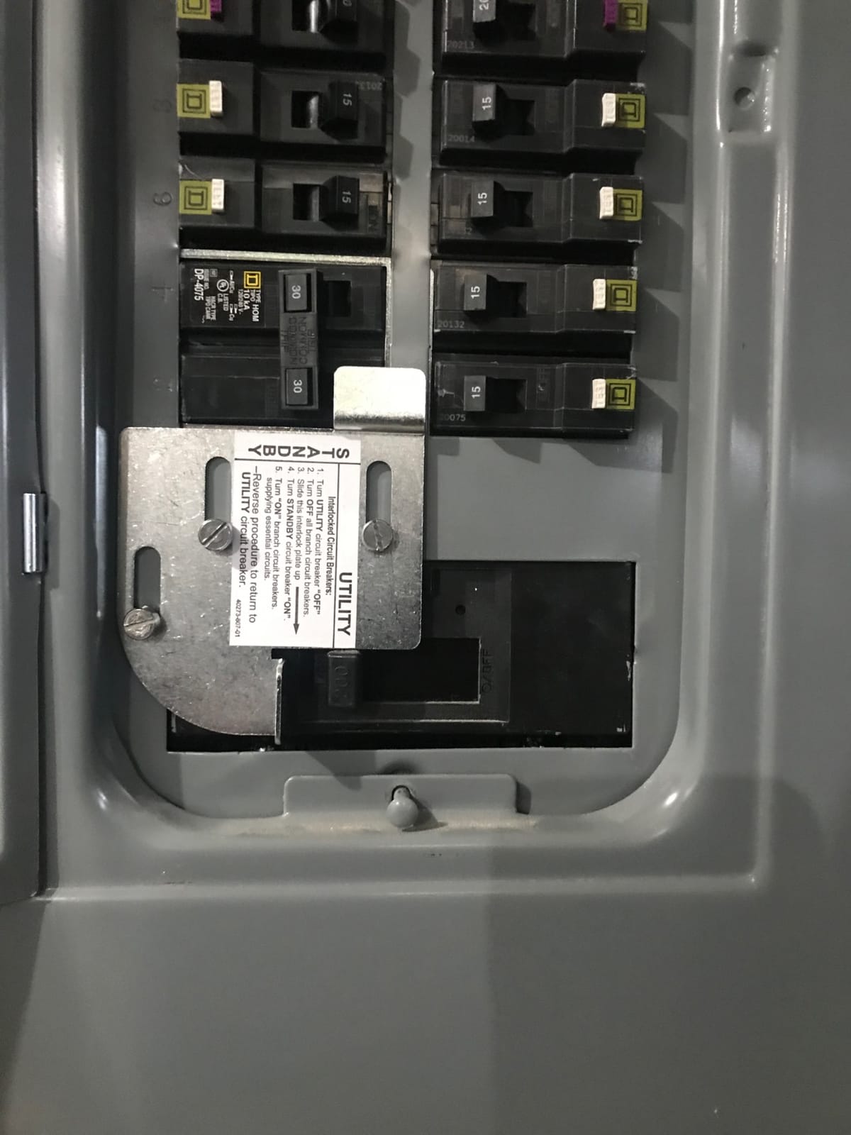 Generator Interlock Kit, HOMCGK2C Homeline Cover, QOM2 Frame Size Main Breaker Interlock, 150A - 225A Main Breaker Load Centers, Indoor Kit customer photo 1