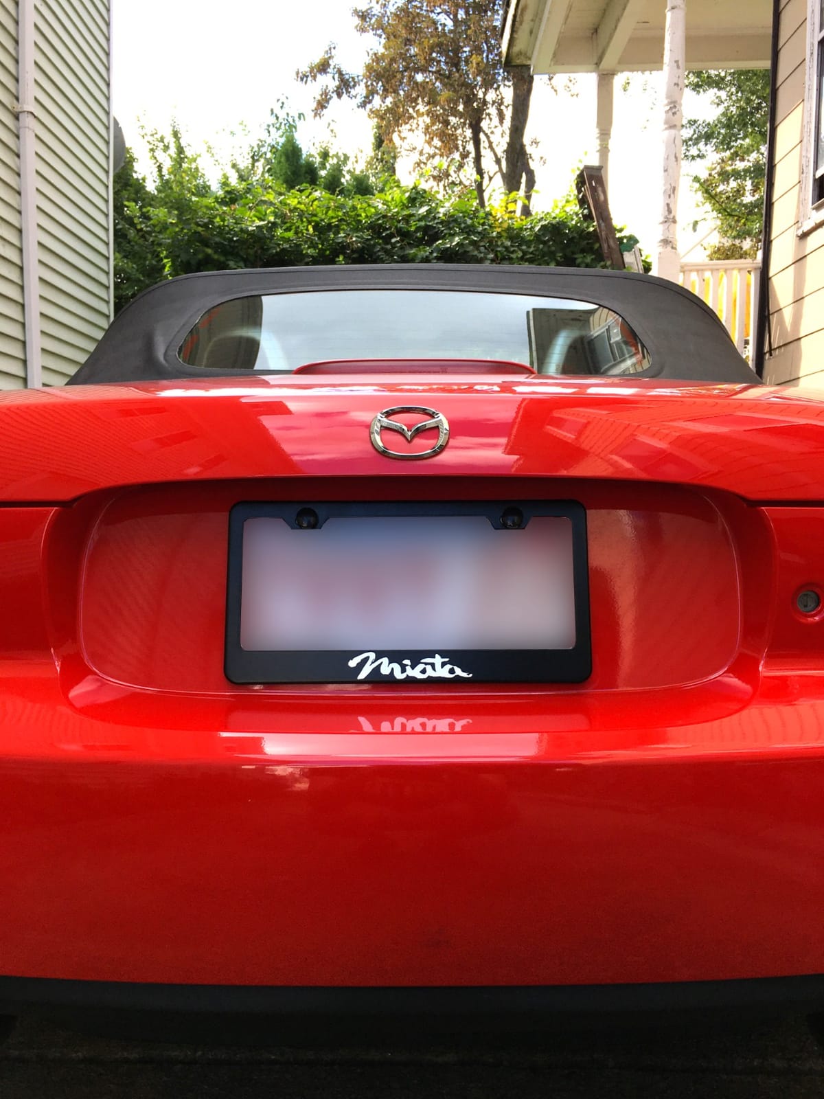 Metal Stainless Steel License Plate Frame Car Tag Holder for Miata Applicable to All tag License Frame Black (Fit: Mazda) customer photo 1