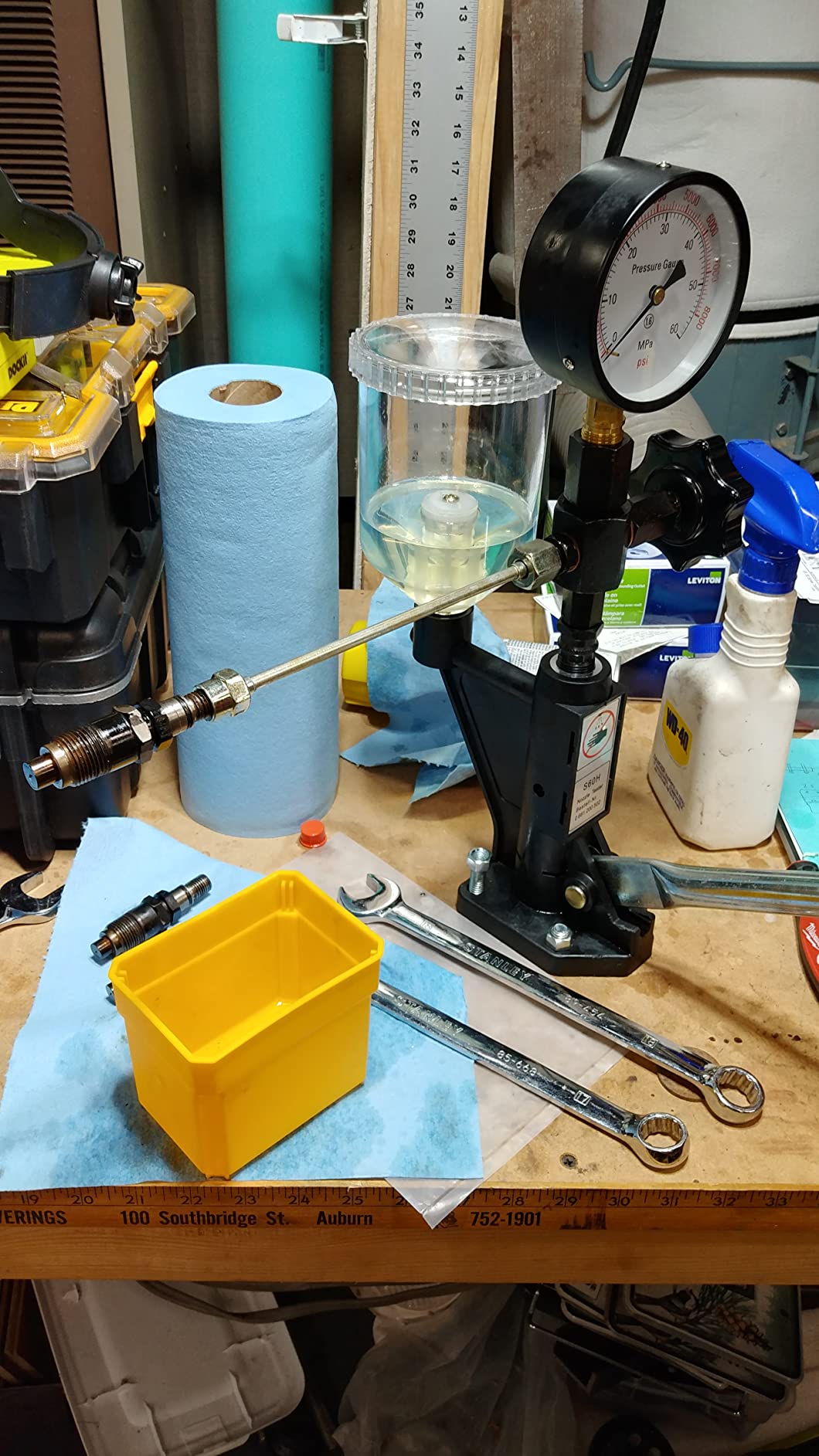 600Bar Diesel Injector Tester Diesel Fuel Injector Nozzle Tester customer photo 2