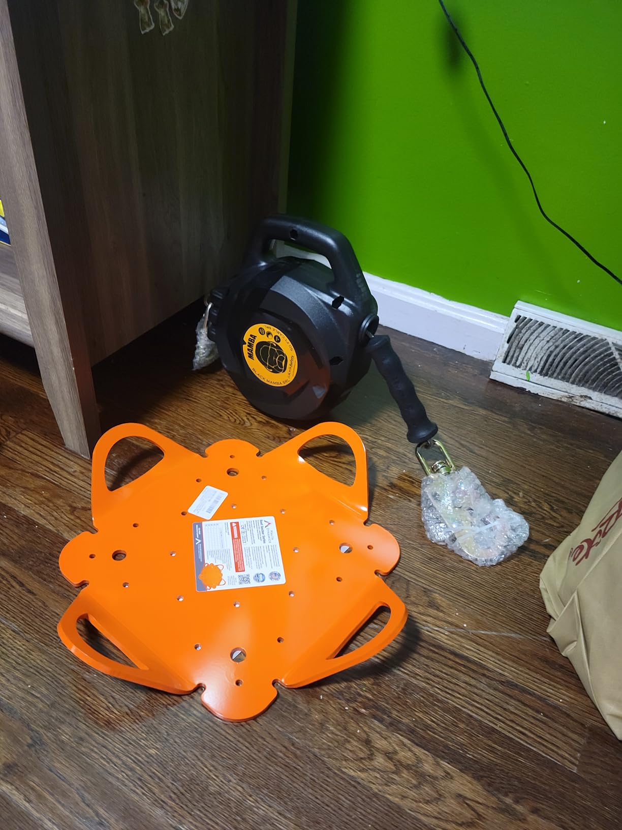 KwikSafety - Charlotte, NC - Mamba 33’ Self Retracting Lifeline [Carbonate + Integrated Handle] Class 1 Cable SRL ANSI OSHA Retractable Fall Arrest Safety Roofing Construction Gear customer photo 1
