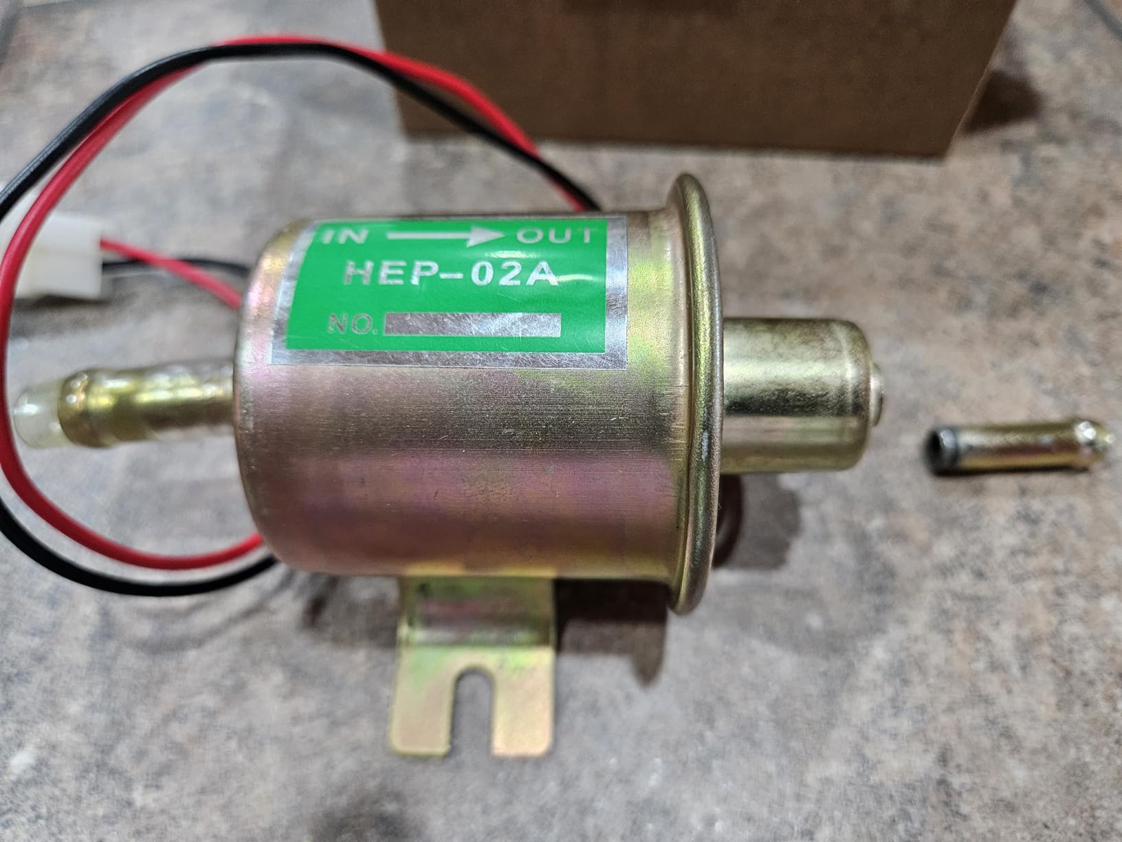 Electric Fuel Pump 12V Universal Low Pressure 12 Volt Transfer Inline Fuel Pump for Lawn Mower Carburetor Gas Diesel Engine 2.5-4psi HEP-02A customer photo 2