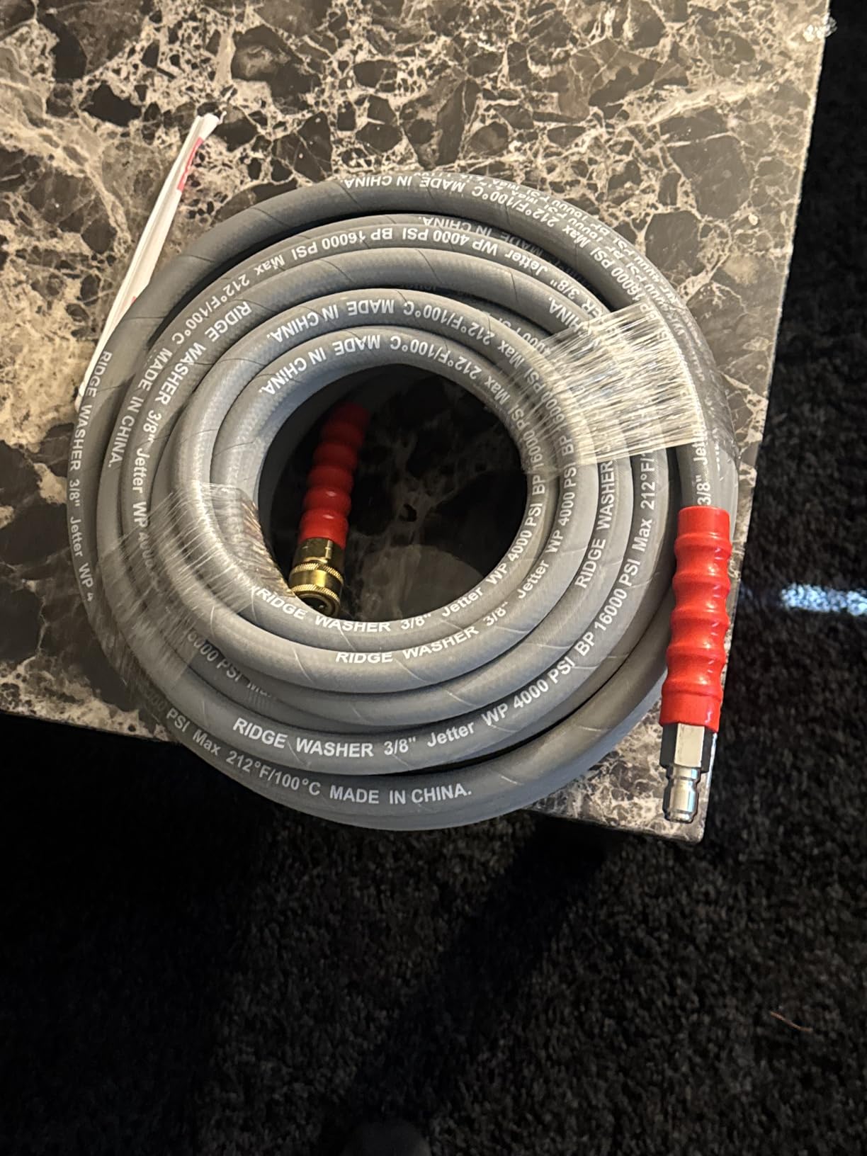 RIDGE WASHER Pressure Washer Hose 50 Ft X 3/8 Inch for Hot and Cold Water customer photo 2