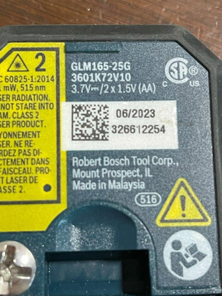 Bosch GLM165-25G Blaze Green-Beam 165 Ft. Laser Measure Tool customer photo 1