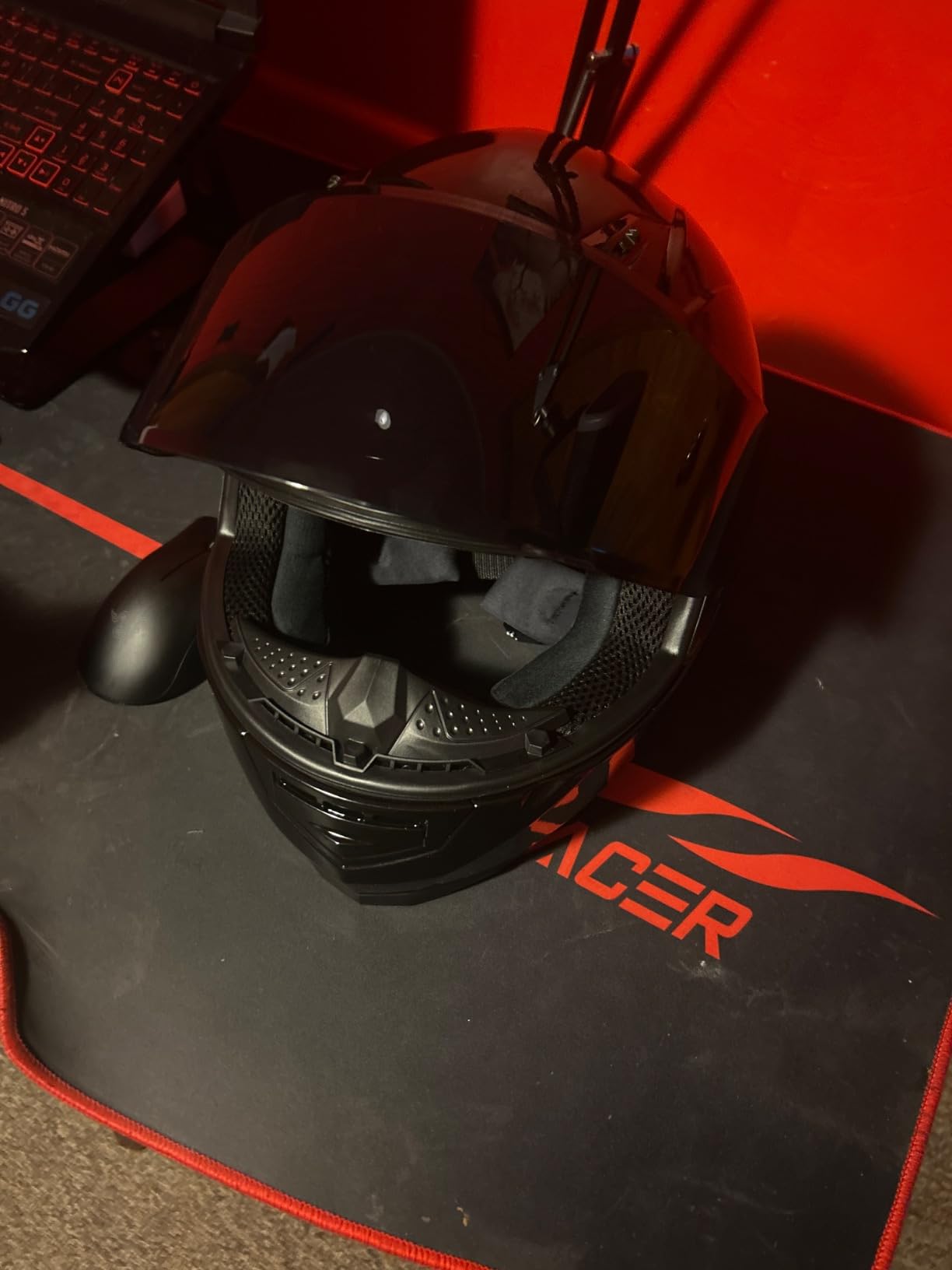 GLX GX11 Compact Full Face Motorcycle Helmet w/ Tinted Visor, DOT customer photo 2