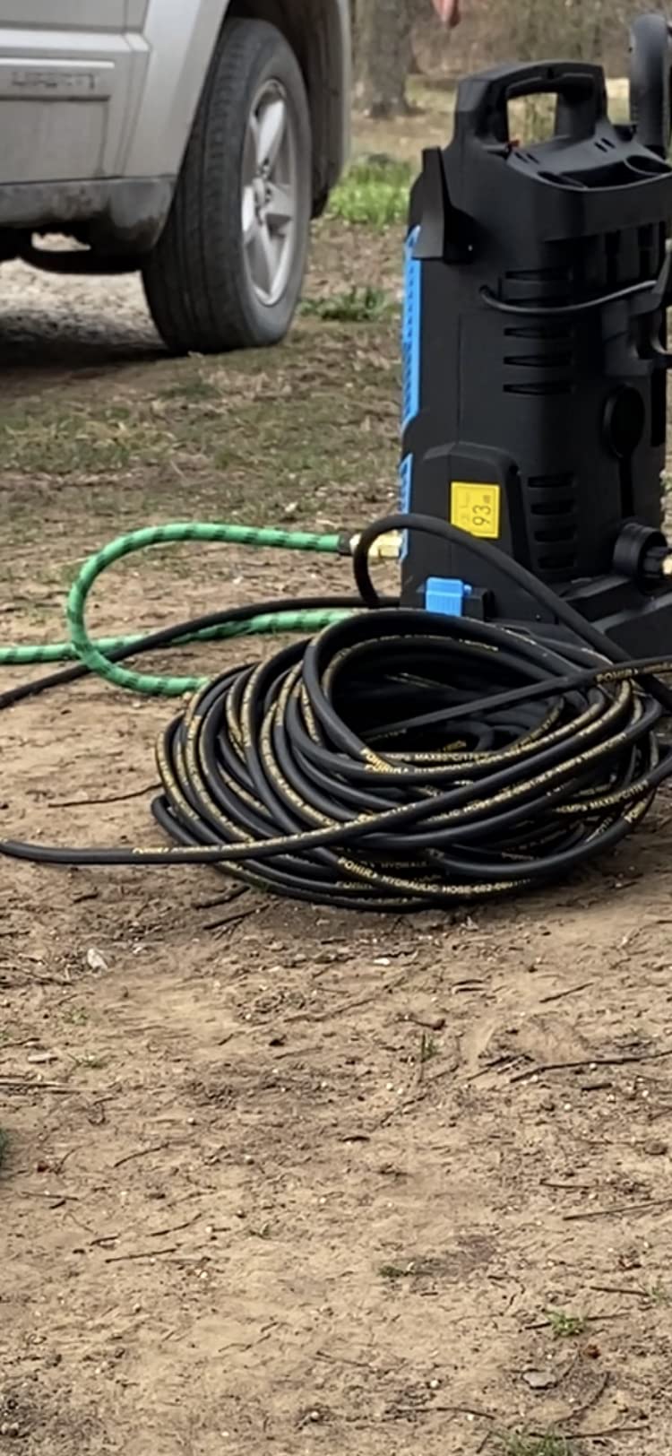 POHIR Pressure Washer Hose 50 ft with 3/8 Inch Quick Connect, Kink Resistant High Tensile Wire Braided,with 2 pcs M22 14mm Adapter Set, 4200 PSI Power Washer Hose customer photo 2