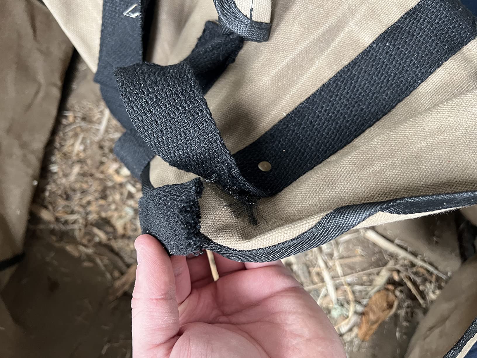 Firewood Bag Carrier - Extra Large Wood Bag for Firewood-Water Resistant Carrying Bag with Padded Handles & A Handy Side Pocket-24 L x19 H x12-Waxed Canvas Log Tote for Home or Camping customer photo 2