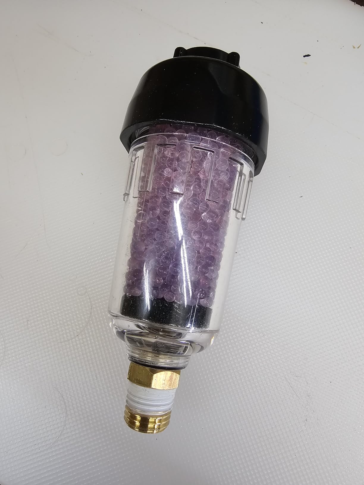 LE LEMATEC Compressed Air Dryer, Inline Desiccant Moisture Filter 3/8