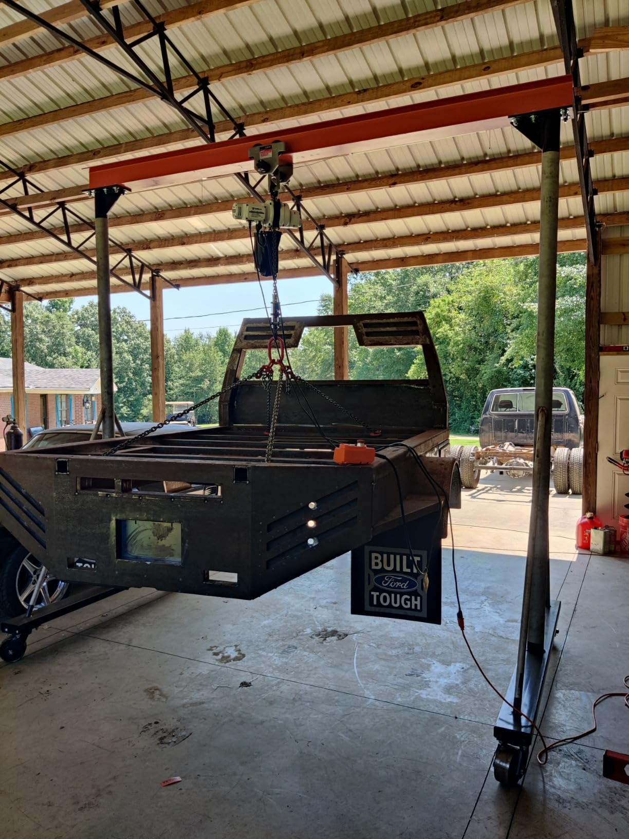 ANBULL 2200lbs Electric Chain Hoist, 110V Single Phase Overhead Crane Hoist, w 10 ft FEC DT Grade Carburized Double Chain, Two 360° Rotatable Hook, for Garage Ceiling(1Ton) customer photo 1