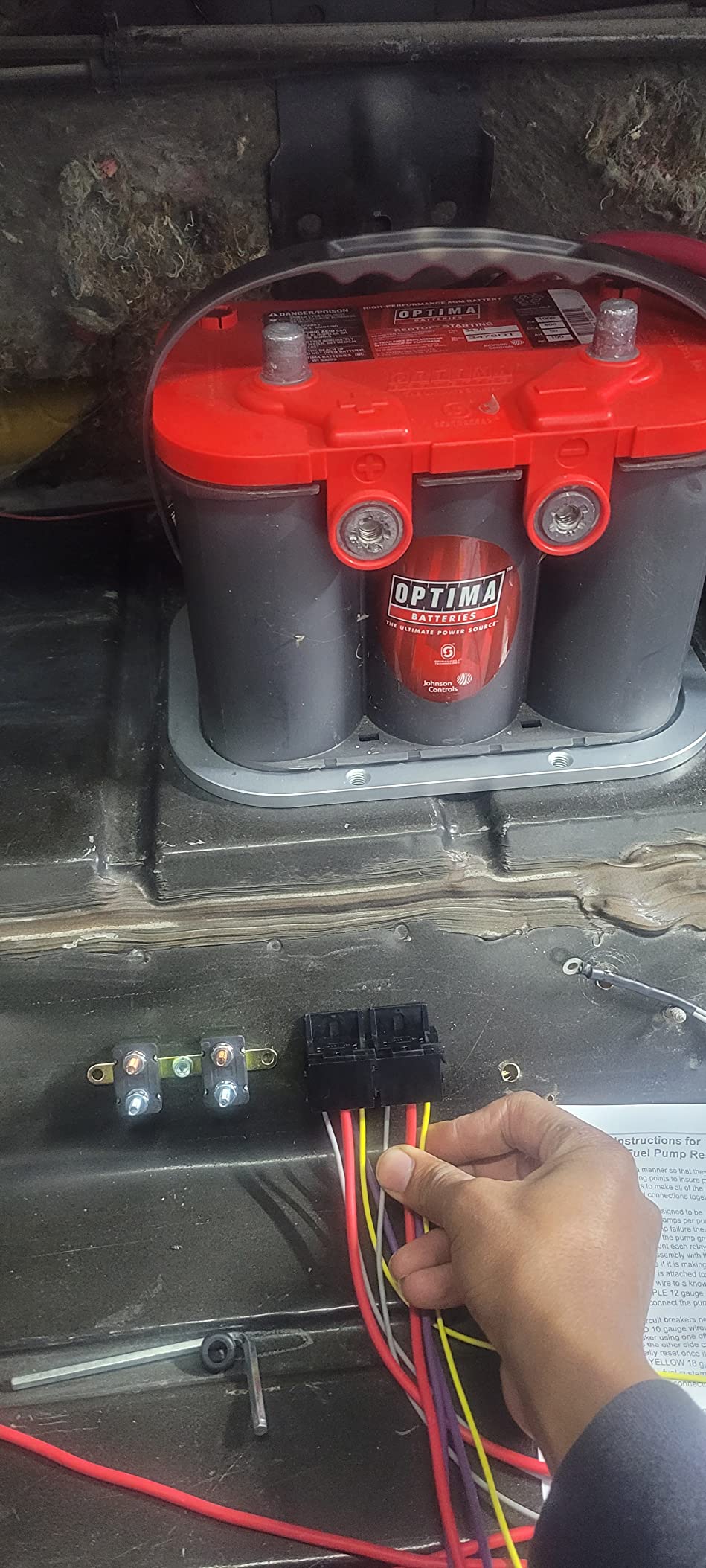 Billet Aluminum Battery Pallet - Trunk Battery Hold Down Bracket Perfectly Compatible with Racing Trunk Optima Batteries Tray Blue Yellow Red Top 34M D34M D34 D34/78 34 34/78 customer photo 1