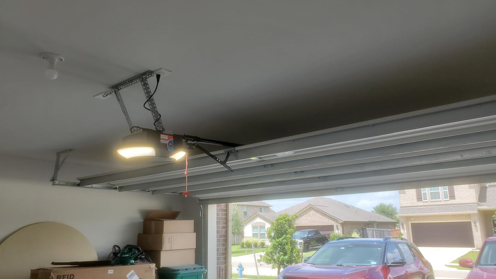 Chamberlain B6713T Smart Advanced Corner LED Lighting-myQ Smartphone Controlled-Ultra Quiet, Strong Belt Drive & MAX Lifting Power, Blue Garage Door Opener customer photo 2