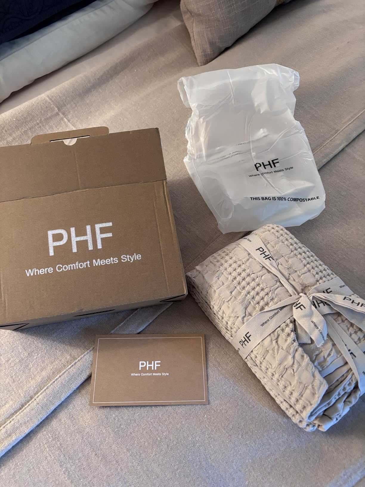 PHF 100% Cotton Waffle Pillow Shams Standard Size, 2 Pack 20