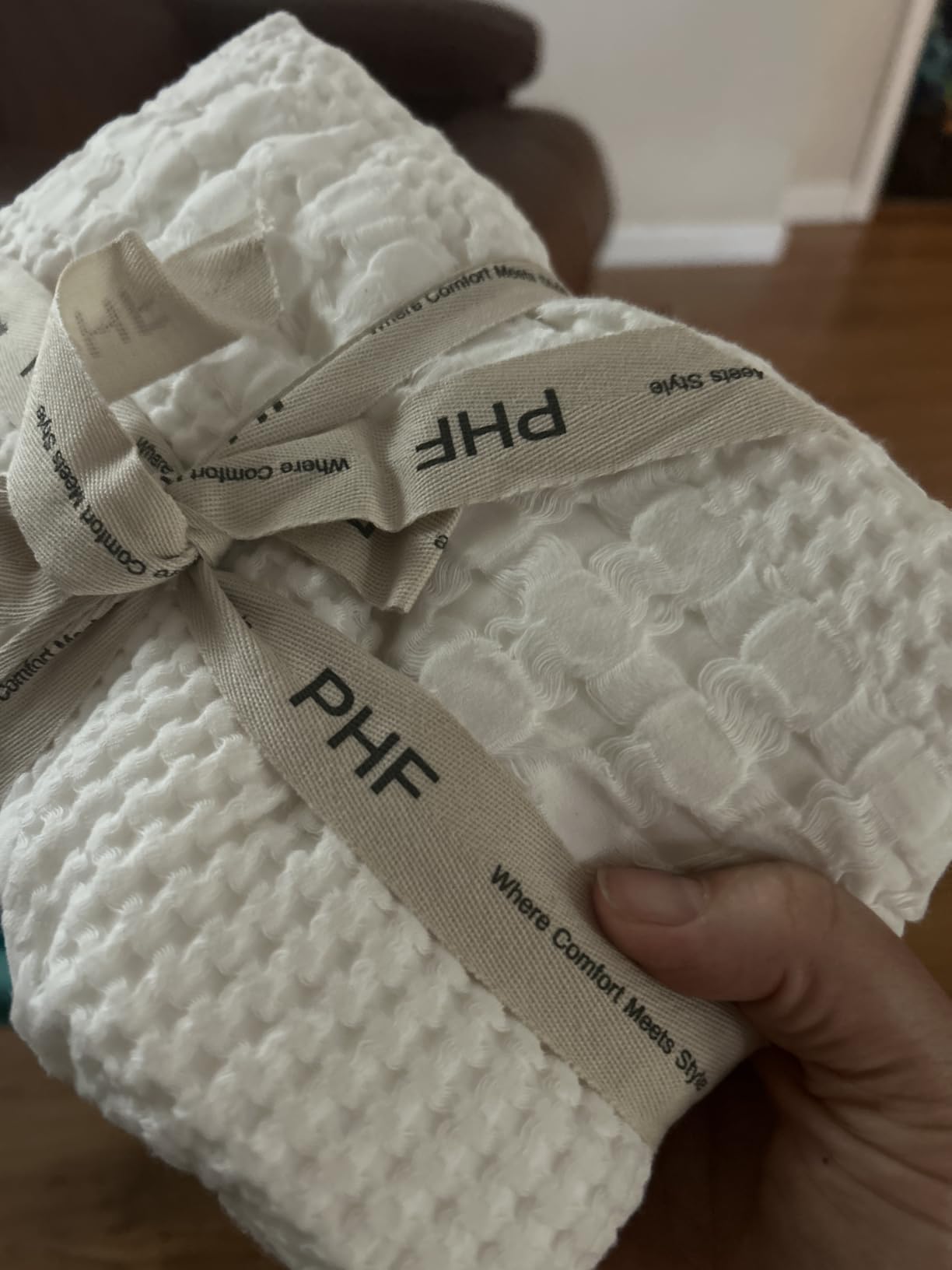 PHF 100% Cotton Waffle Pillow Shams Standard Size, 2 Pack 20