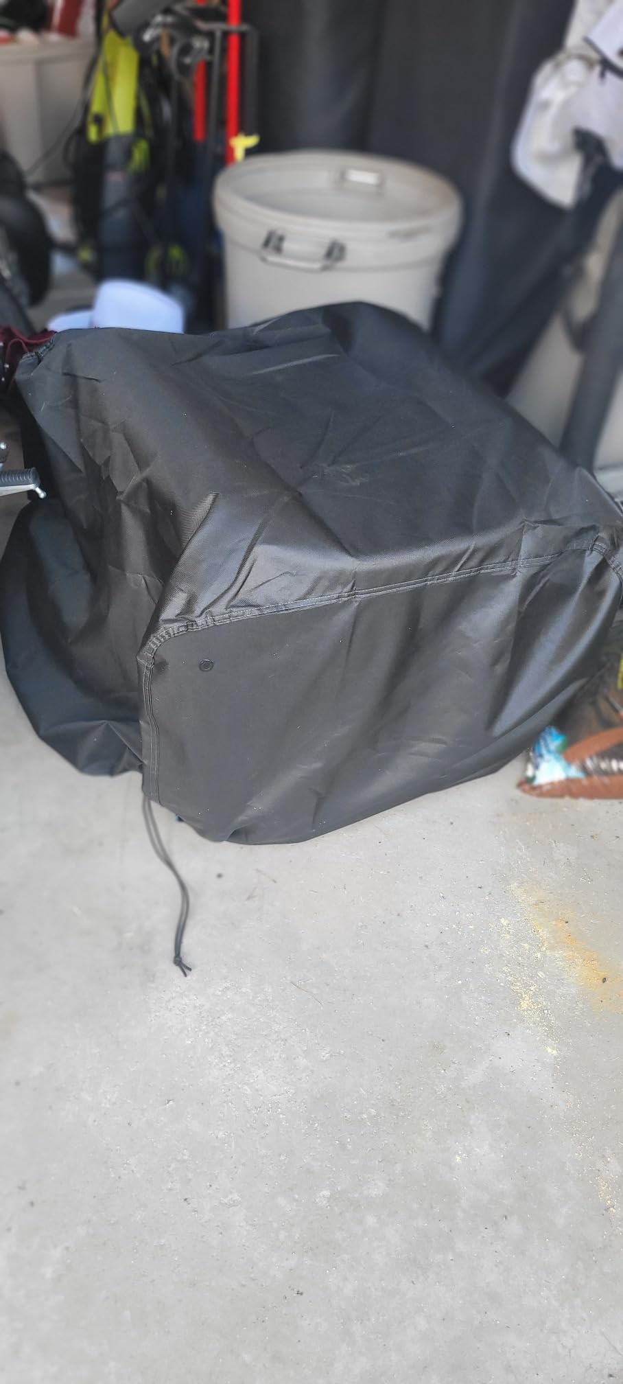 Generator Cover Waterproof, Heavy Duty Thicken 600D Polyester with Elastic Drawstring, Weather/UV Resistant Generator Cover for Universal Portable Generators 3000-5000 Watt (25''L x 24''W x21''H) customer photo 2