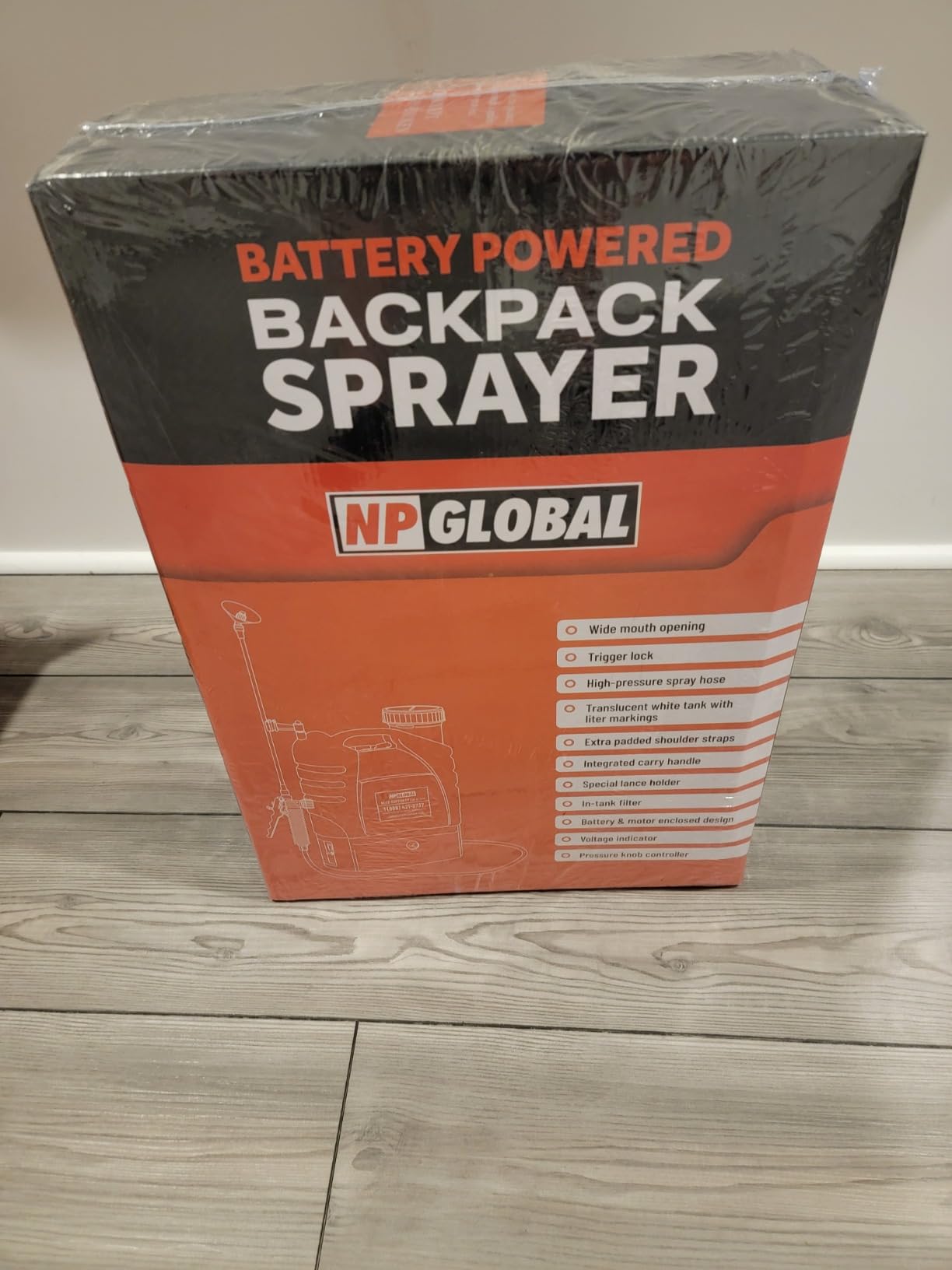 Battery Powered Backpack Sprayer - 4.2 Gallon, 8 Nozzles, 100PSI Cutoff, Long Battery Life, Wide Mouth, High-Pressure Spray Hose, Trigger Lock, Pressure Knob Controller customer photo 2