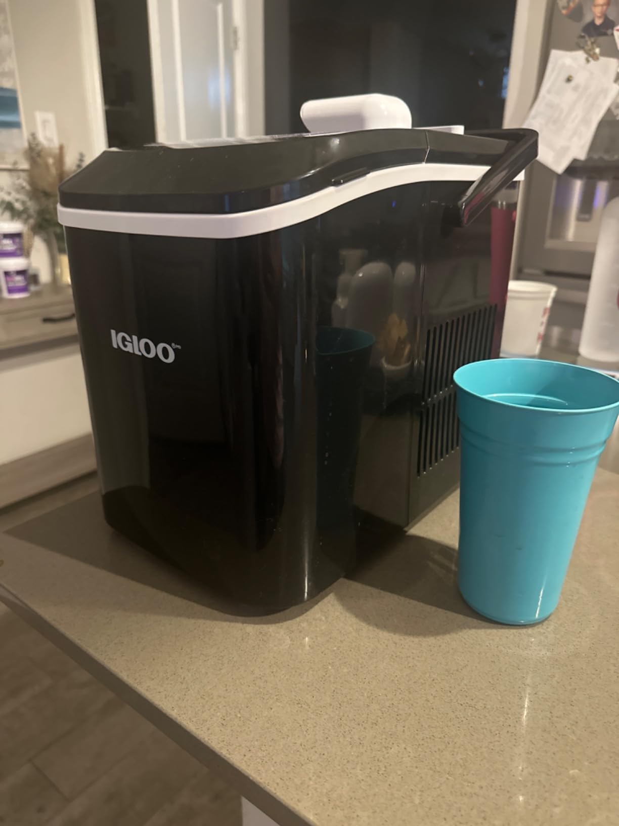 Igloo Automatic Self-Cleaning Portable Electric Countertop Ice Maker Machine with Handle, 26 Pounds in 24 Hours, 9 Ice Cubes Ready in 7 Minutes, with Ice Scoop and Basket customer photo 2