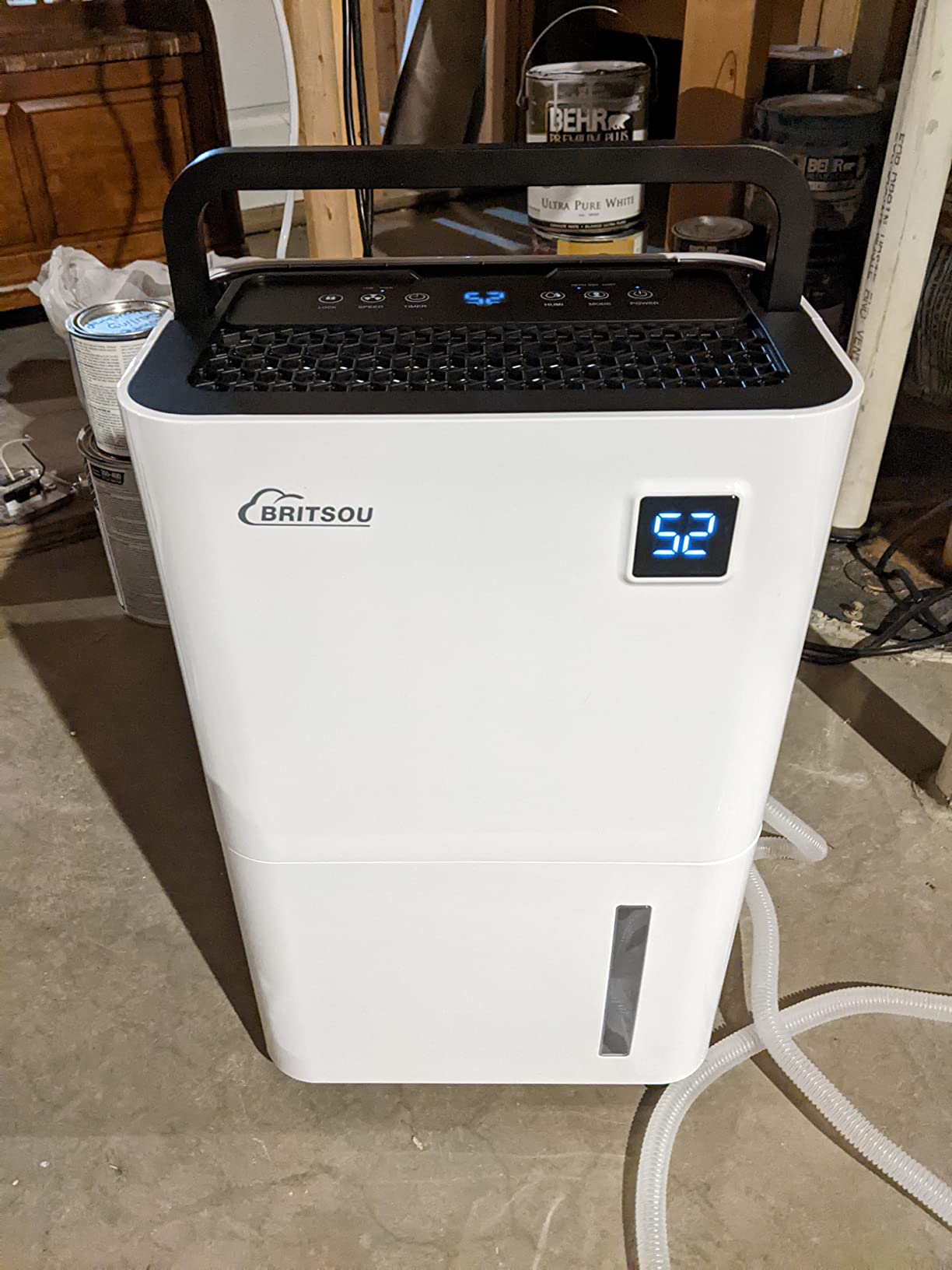 50 Pints Dehumidifier for Basement and Bedroom, Covers 3500 Sq.Ft with Drain Hose, Smart Operation with 3 Modes - Ideal for Home, Bathroom, Garage. customer photo 2