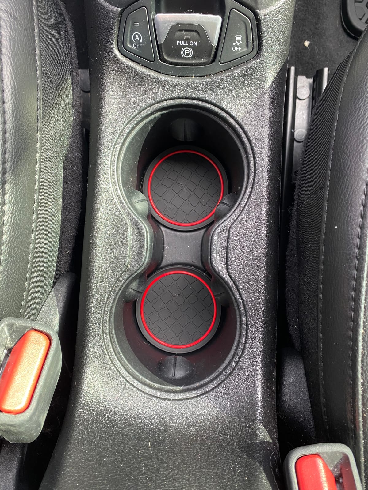 Auovo Cup Holder Insert Liners Compatible with Compass 2022 2023 Accessories Anti-dust Door Mats Center Console Mats 16PCS Set (RED) customer photo 1