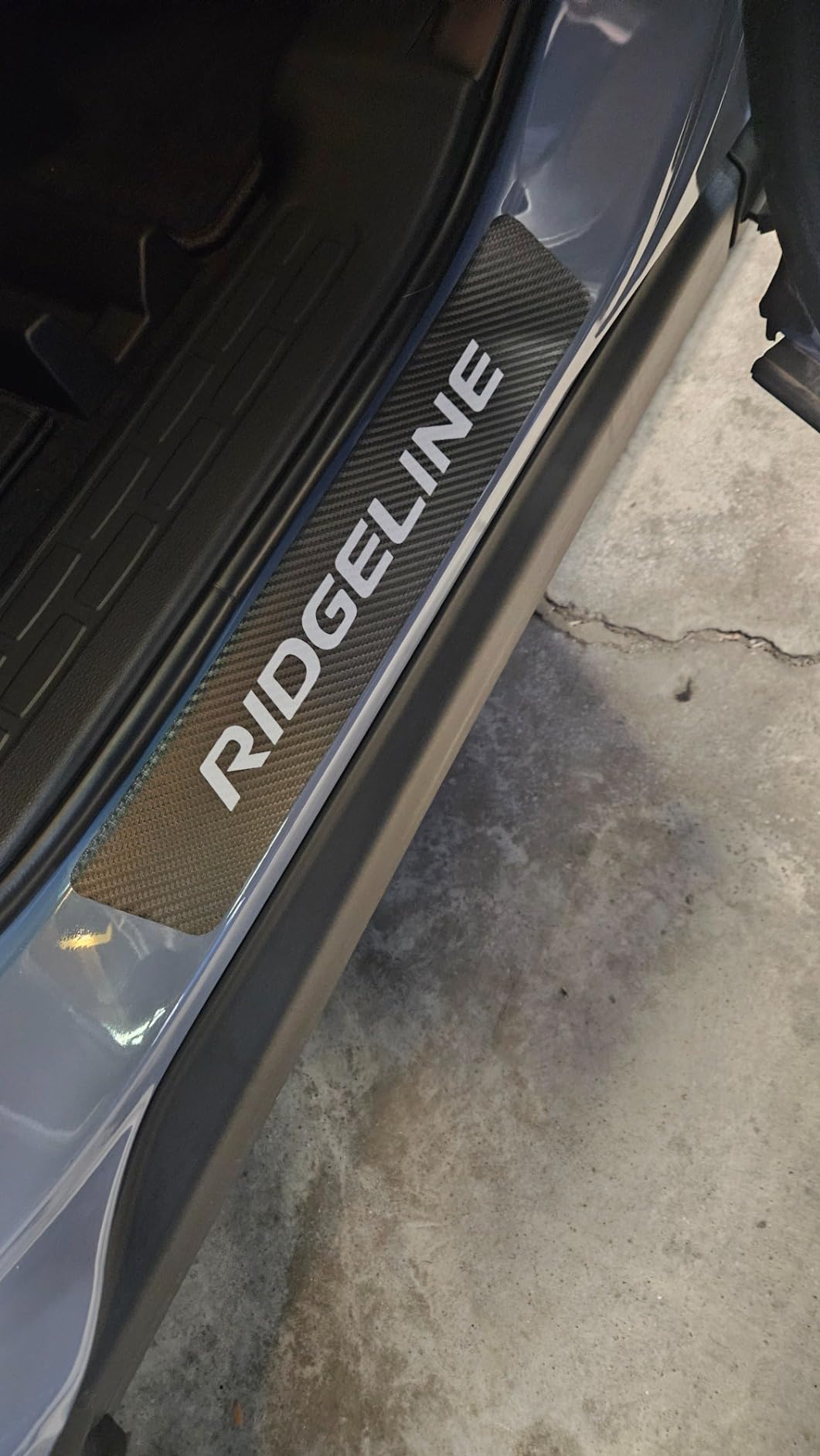 Fit for Ridgeline 2005-2024,Car Door Sill Protector for Honda Ridgeline Accessories, Carbon Fiber Leather Door Sill Sticker,Reflective Automotive Door Entry Guard,Decoration Door Sill Scuff Plate customer photo 1