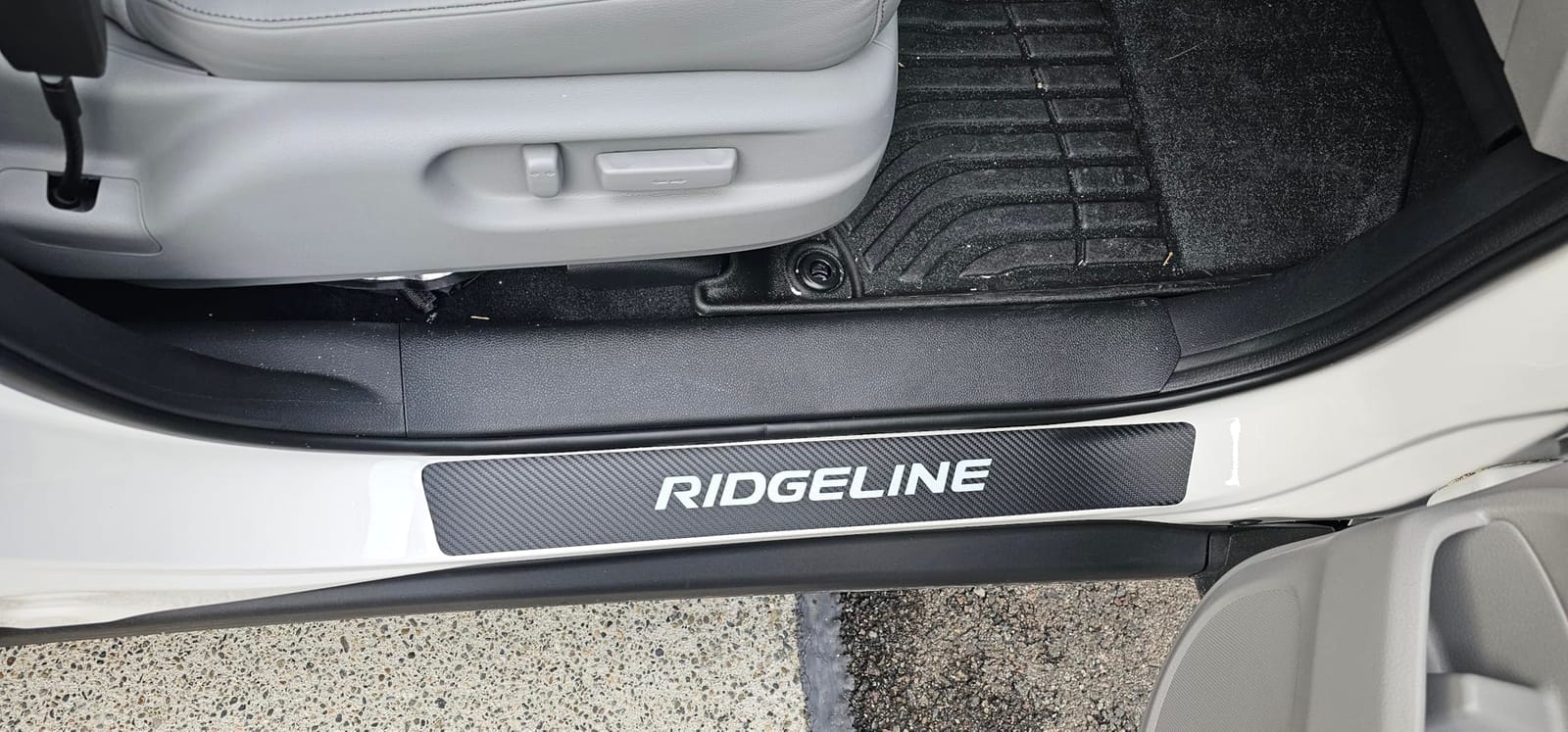 Fit for Ridgeline 2005-2024,Car Door Sill Protector for Honda Ridgeline Accessories, Carbon Fiber Leather Door Sill Sticker,Reflective Automotive Door Entry Guard,Decoration Door Sill Scuff Plate customer photo 2