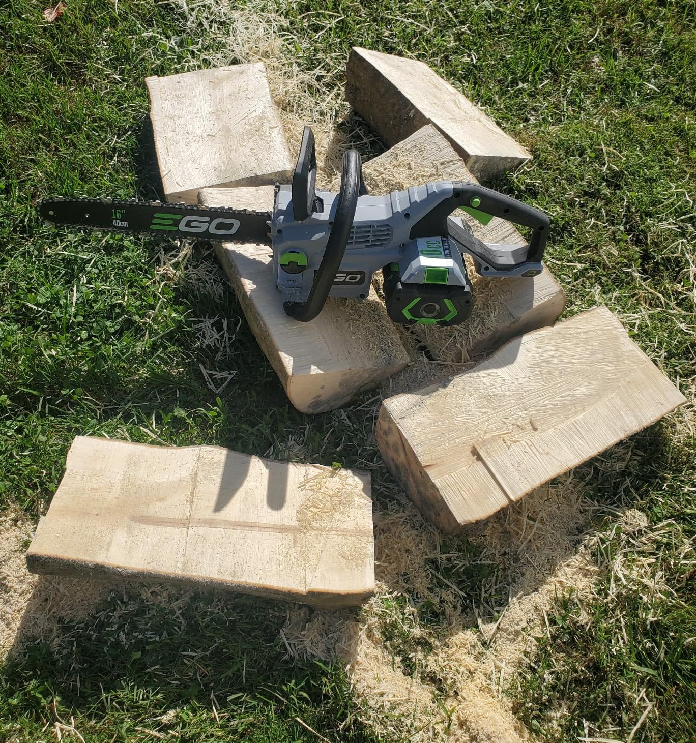 EGO POWER+ Chain Saw, 16” Battery Powered Chainsaw, Electric Cordless, Includes 56V 2.5Ah Battery and Charger – CS1611 customer photo 1