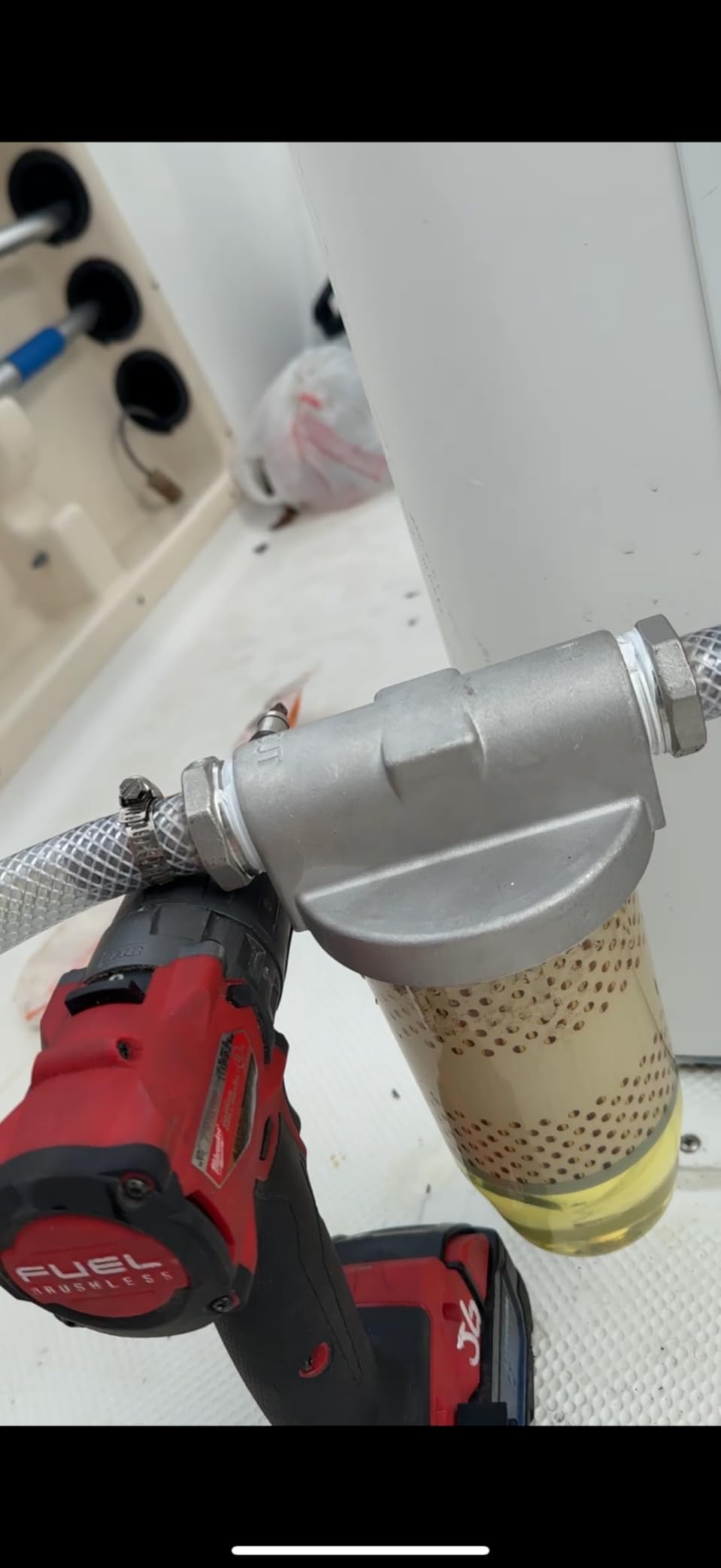DICMIC 496 Fuel Tank Filter Assembly with Wrench Replacement for Gasoline and Diesel Water Separate 30 Micron Max 25 Gpm 150 Psi with 1” NPT Top Cap Replace# B10-AL customer photo 2