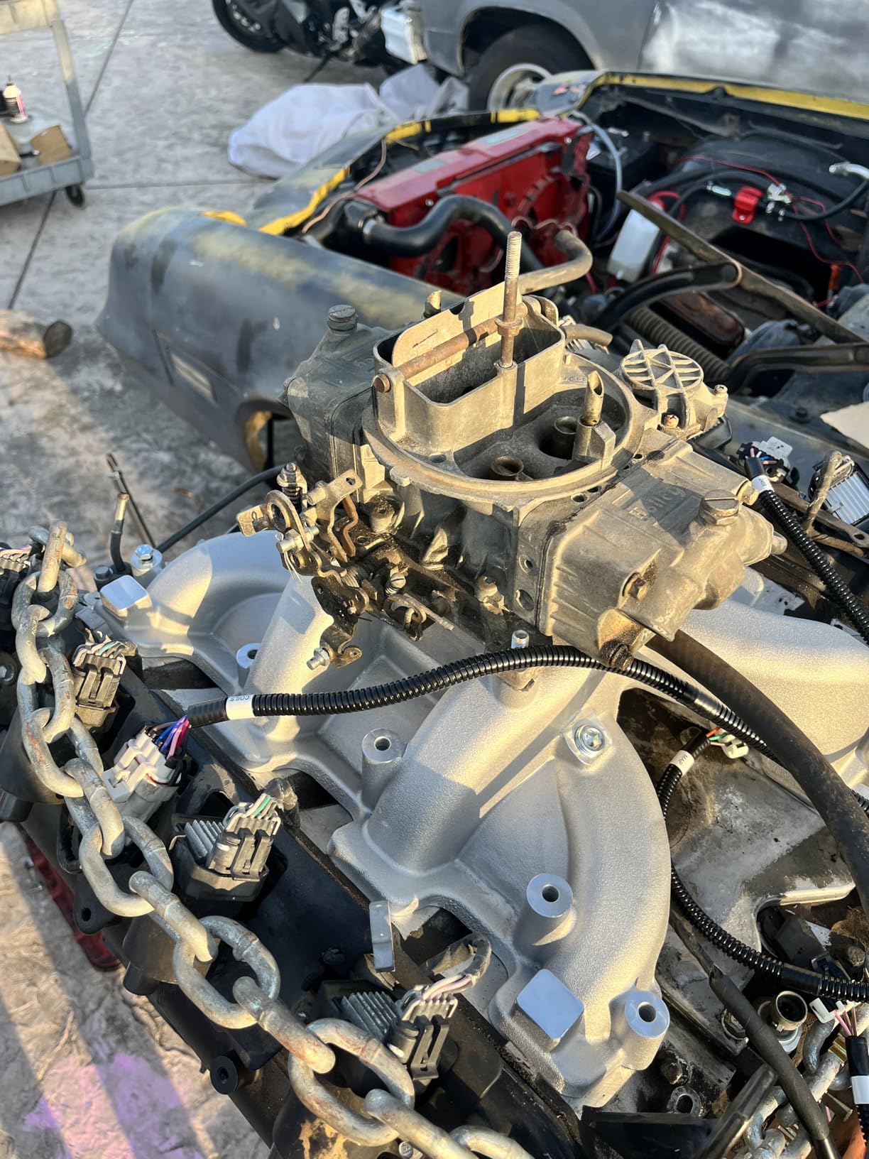 300-132 LS Dual Plane Intake Manifold Cathedral Port Carbureted customer photo 2